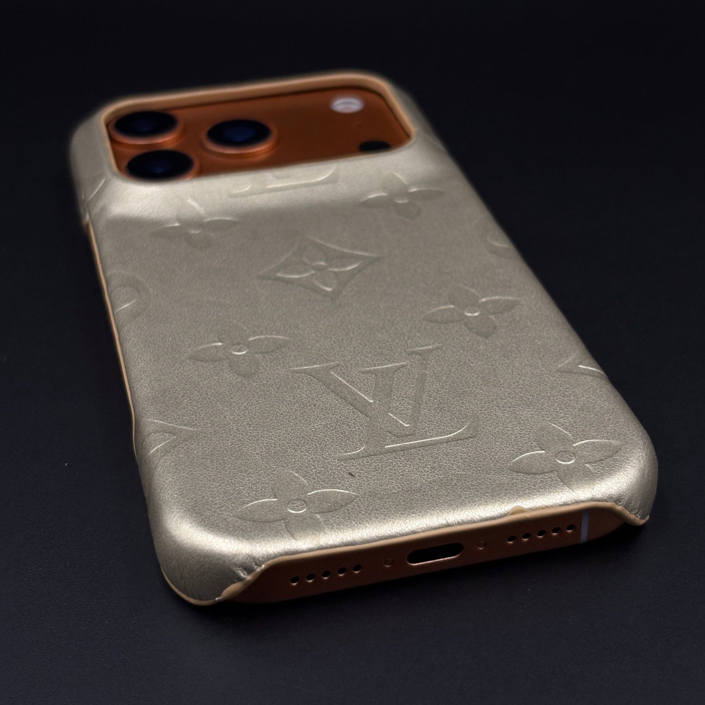 Branded Monogram Pattern Mobile Case Cover for iPhone 17 Series | Artisan Embossed Leather | Premium Feel