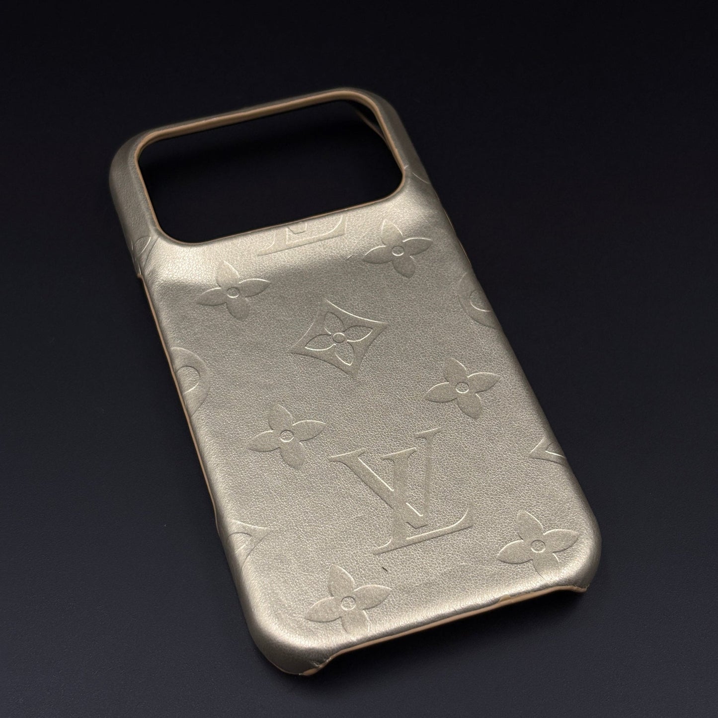 Branded Monogram Pattern Mobile Case Cover for iPhone 17 Series | Artisan Embossed Leather | Premium Feel