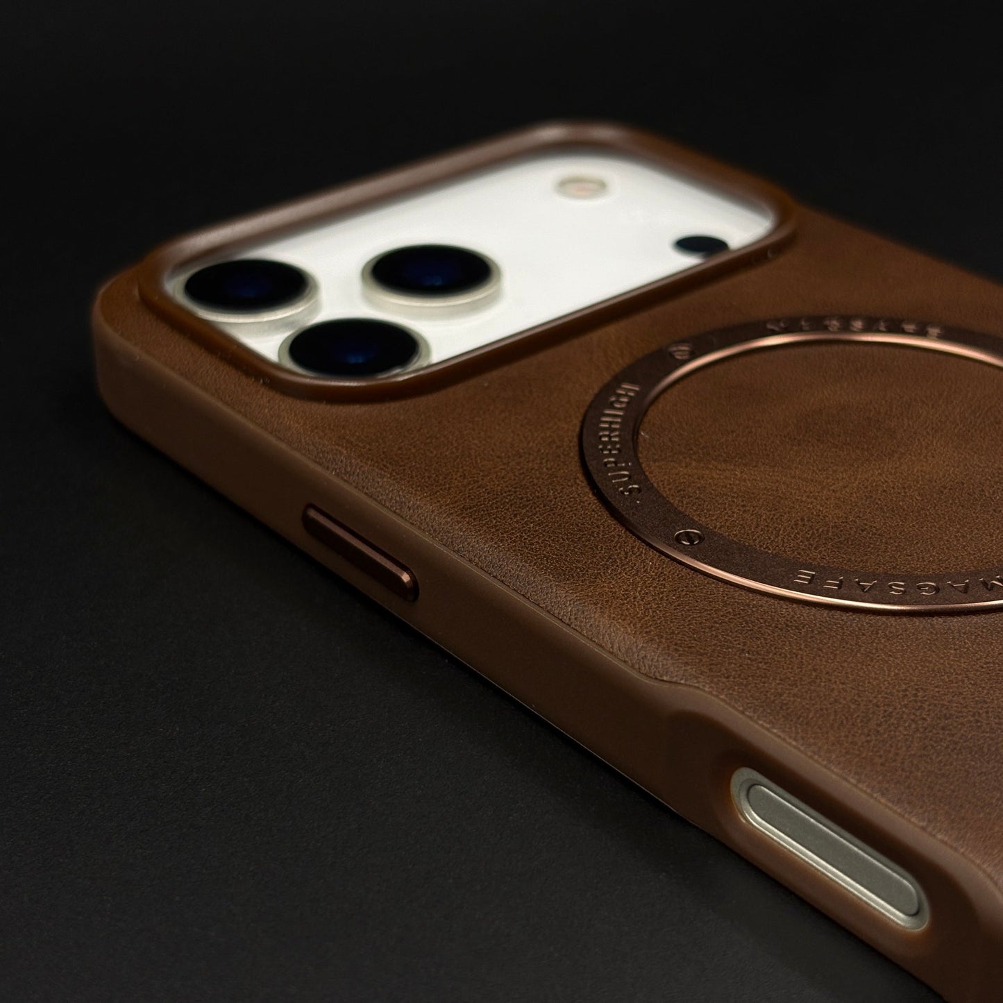 Super Magnetic Magsafe PU Leather Case for iPhone 17 Series | Premium Grip & Sleek Design