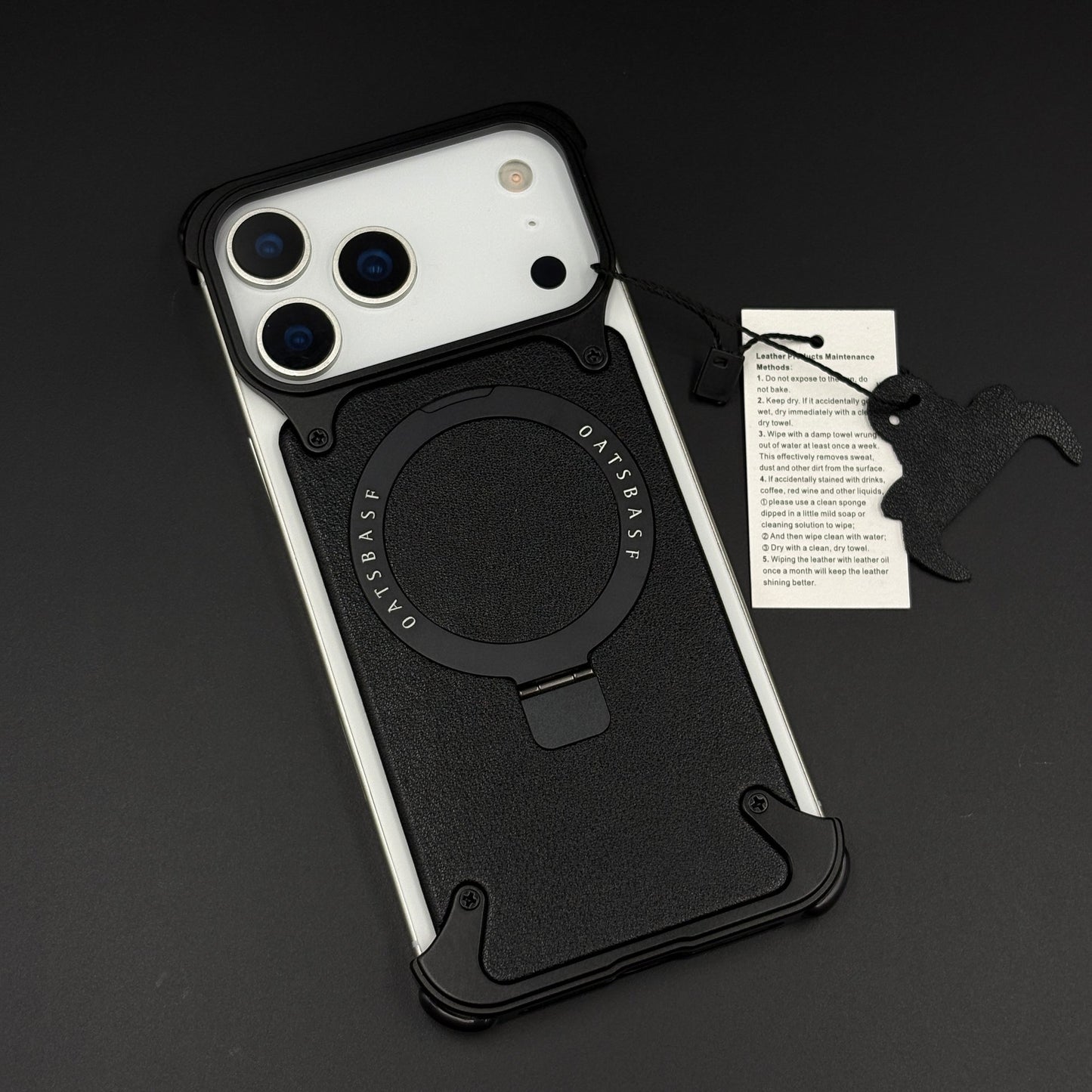 Metal Stand Mobile Case Cover for iPhone 17 Series | Rugged MagSafe Armor Shell