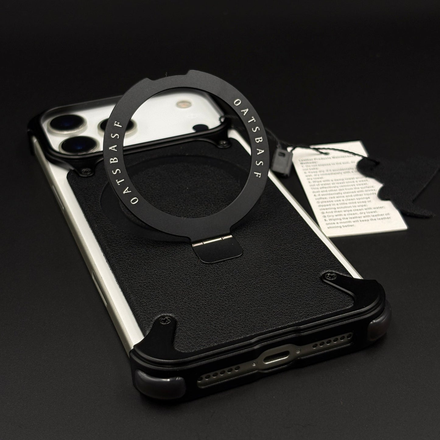 Metal Stand Mobile Case Cover for iPhone 17 Series | Rugged MagSafe Armor Shell