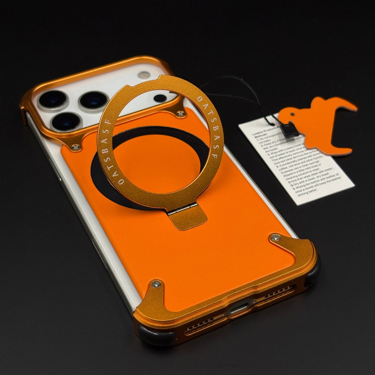 Metal Stand Mobile Case Cover for iPhone 17 Series | Rugged MagSafe Armor Shell