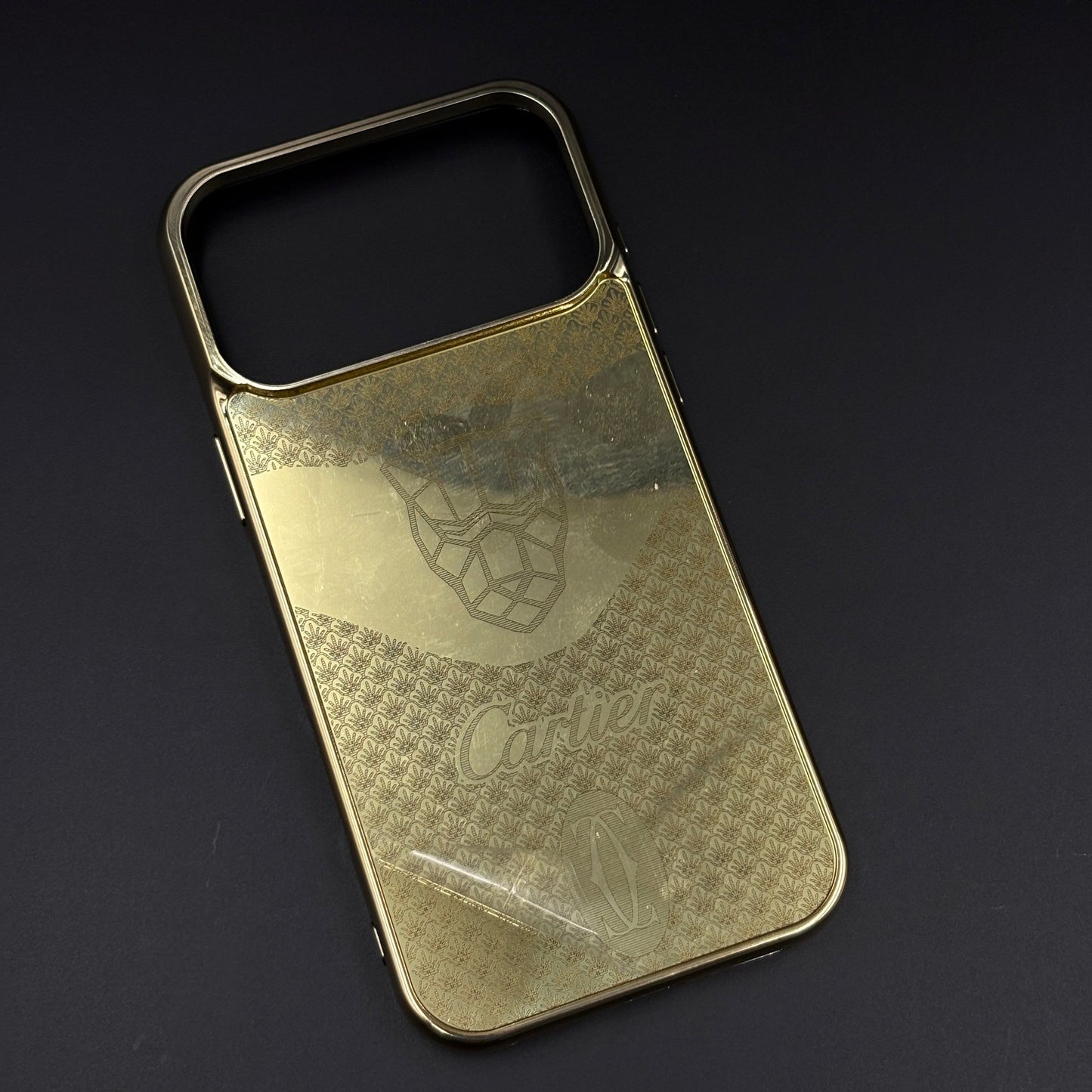 Handcrafted 24K Gold Plated Branded Wolf Mobile Case Cover for iPhone 17 Series | Reflective Gold Finish