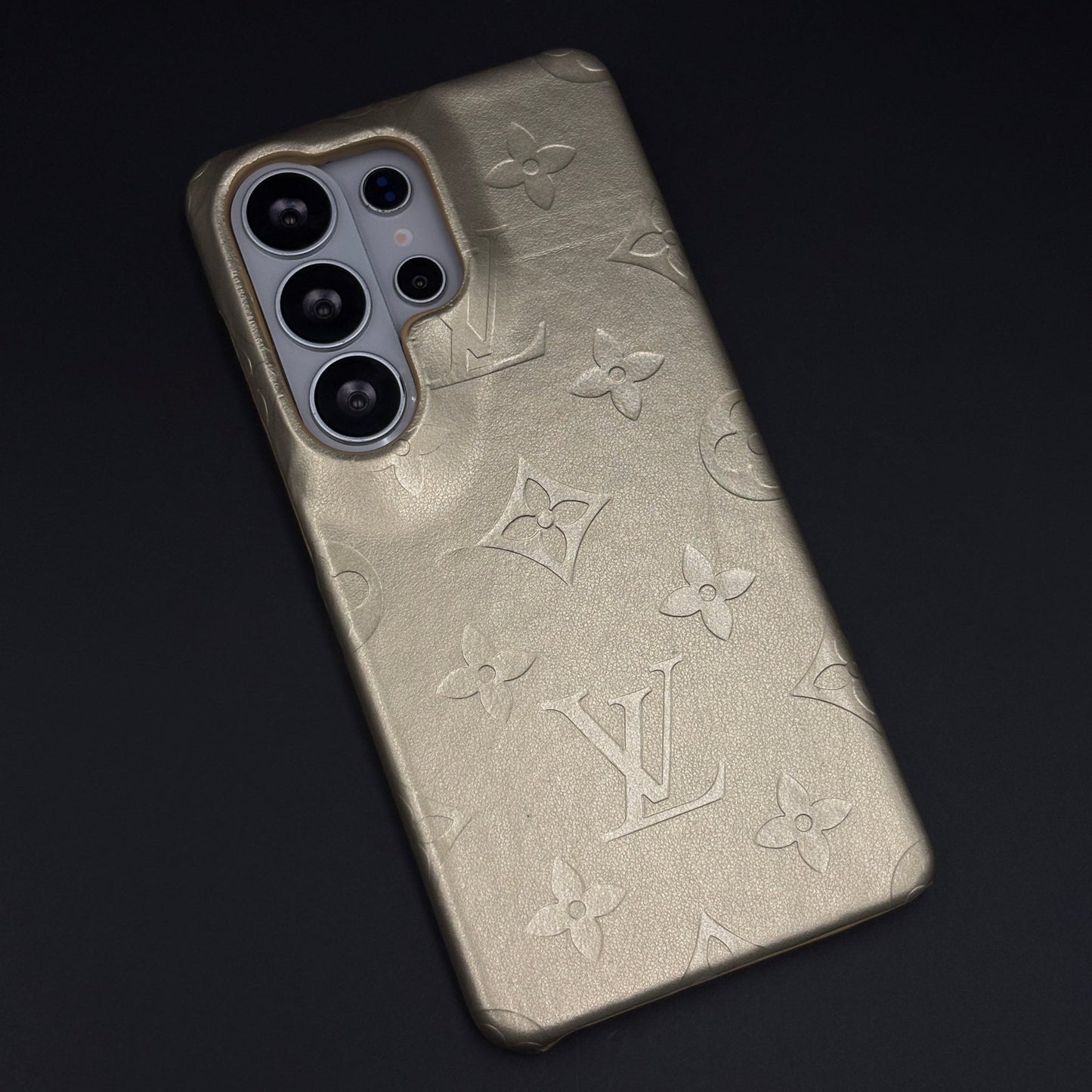 Branded Embossed Monogram Leather Texture Mobile Case Cover for Samsung Galaxy S26 Ultra