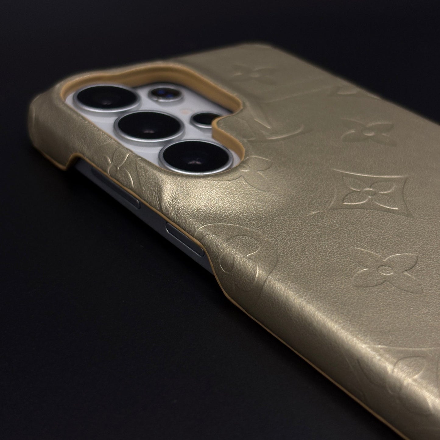 Branded Embossed Monogram Leather Texture Mobile Case Cover for Samsung Galaxy S26 Ultra