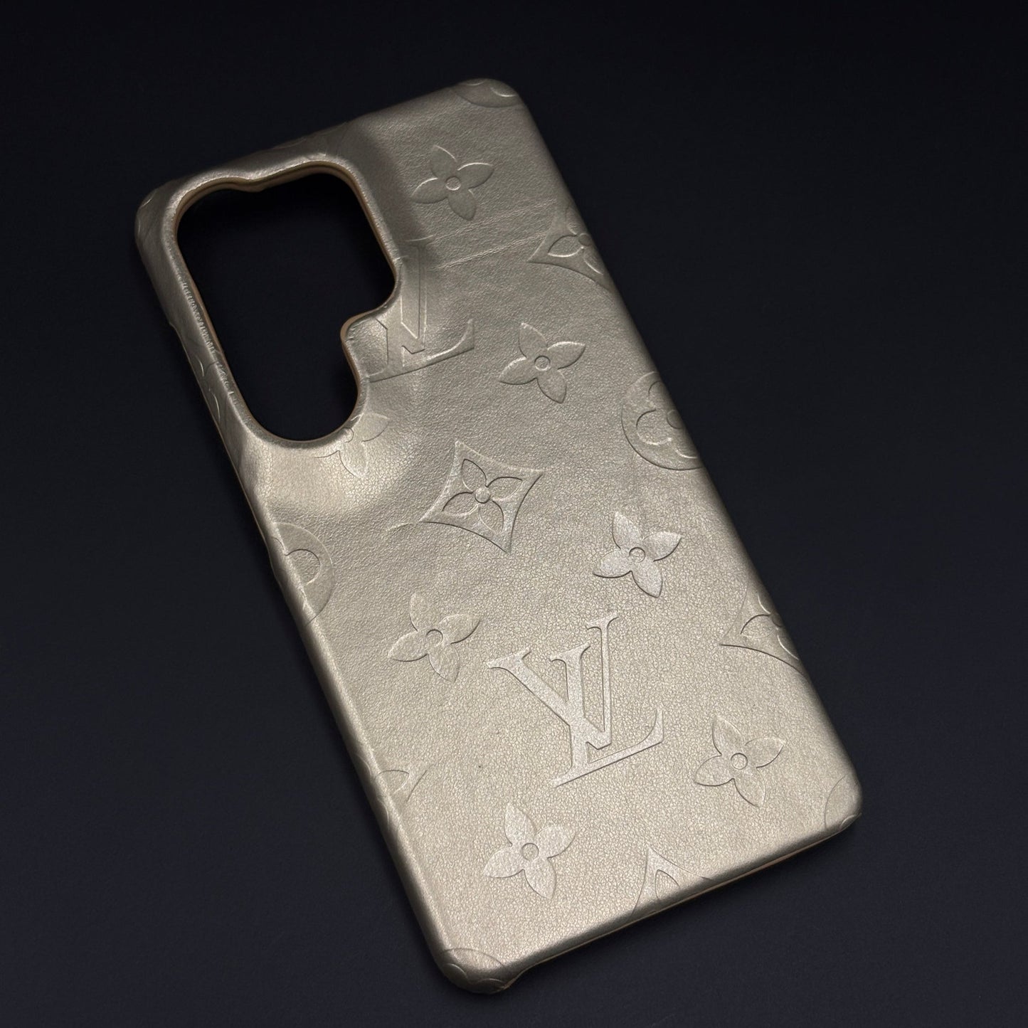 Branded Embossed Monogram Leather Texture Mobile Case Cover for Samsung Galaxy S26 Ultra