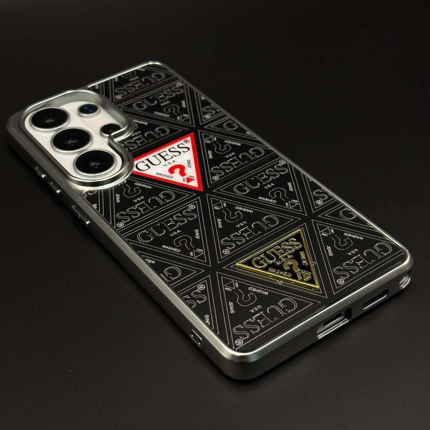 GS Fashion Brand Metal Style Frame Case Cover for Samsung Galaxy S26 Ultra
