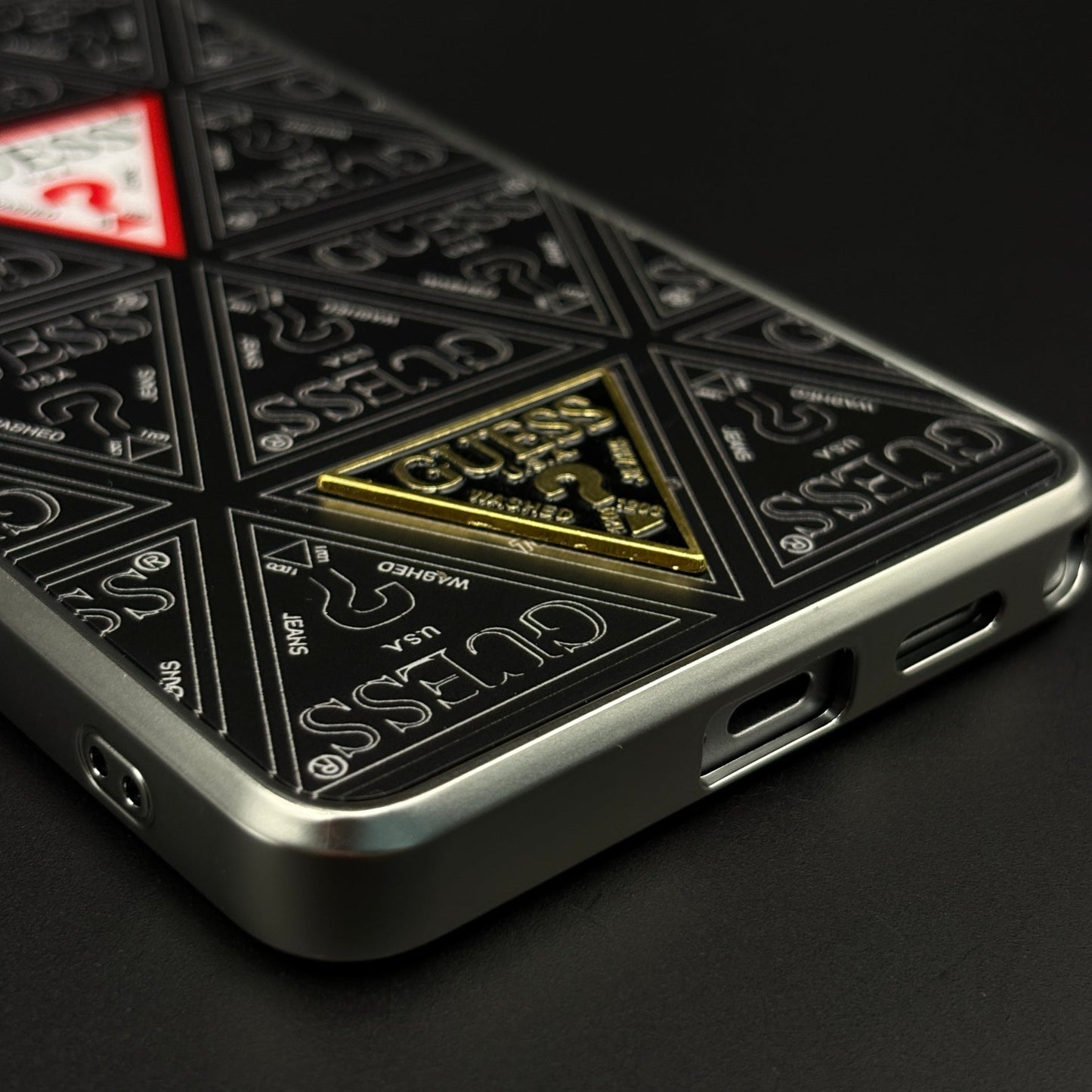GS Fashion Brand Metal Style Frame Case Cover for Samsung Galaxy S26 Ultra
