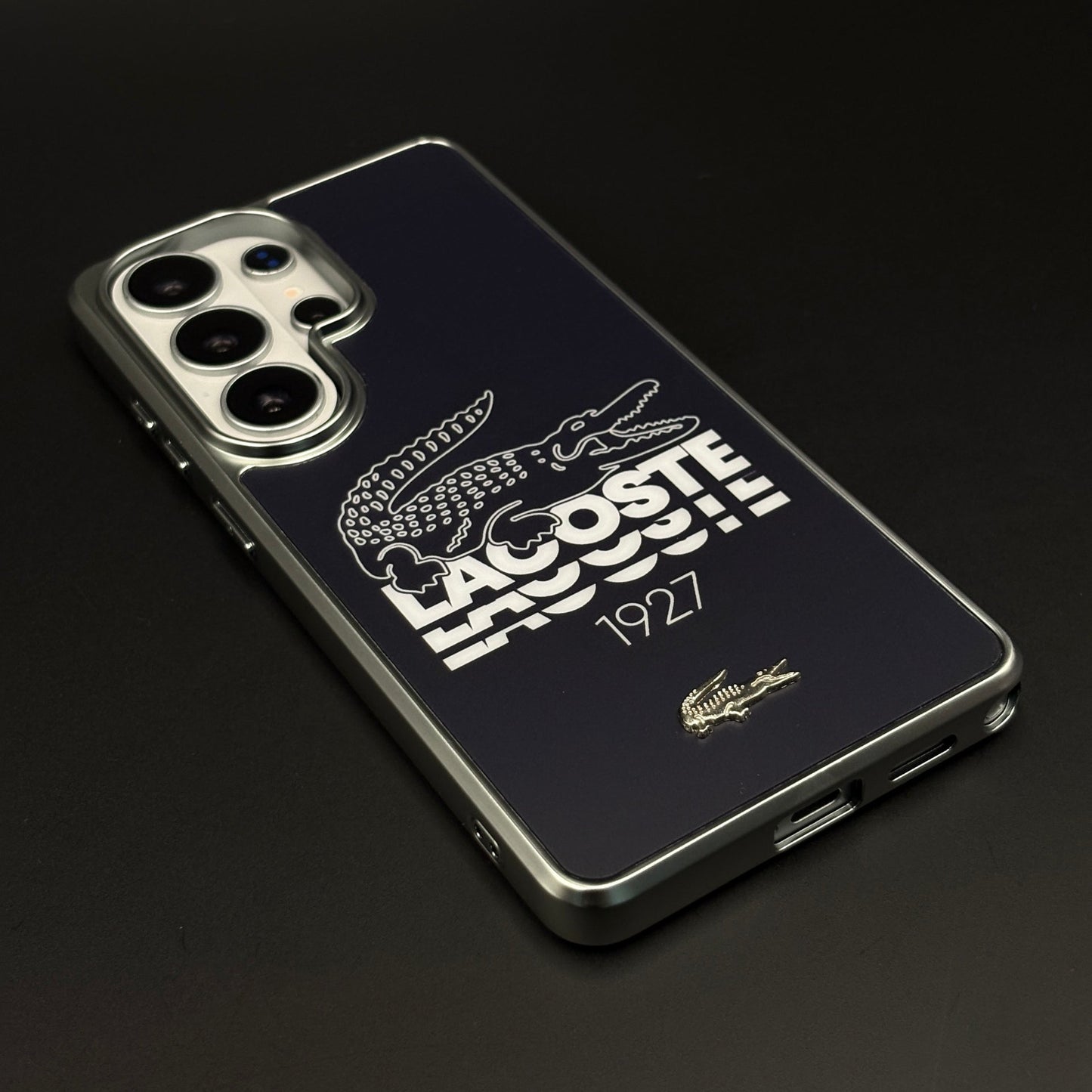 Croc Brand Pattern Metal Frame Case for Samsung Galaxy S26 Ultra