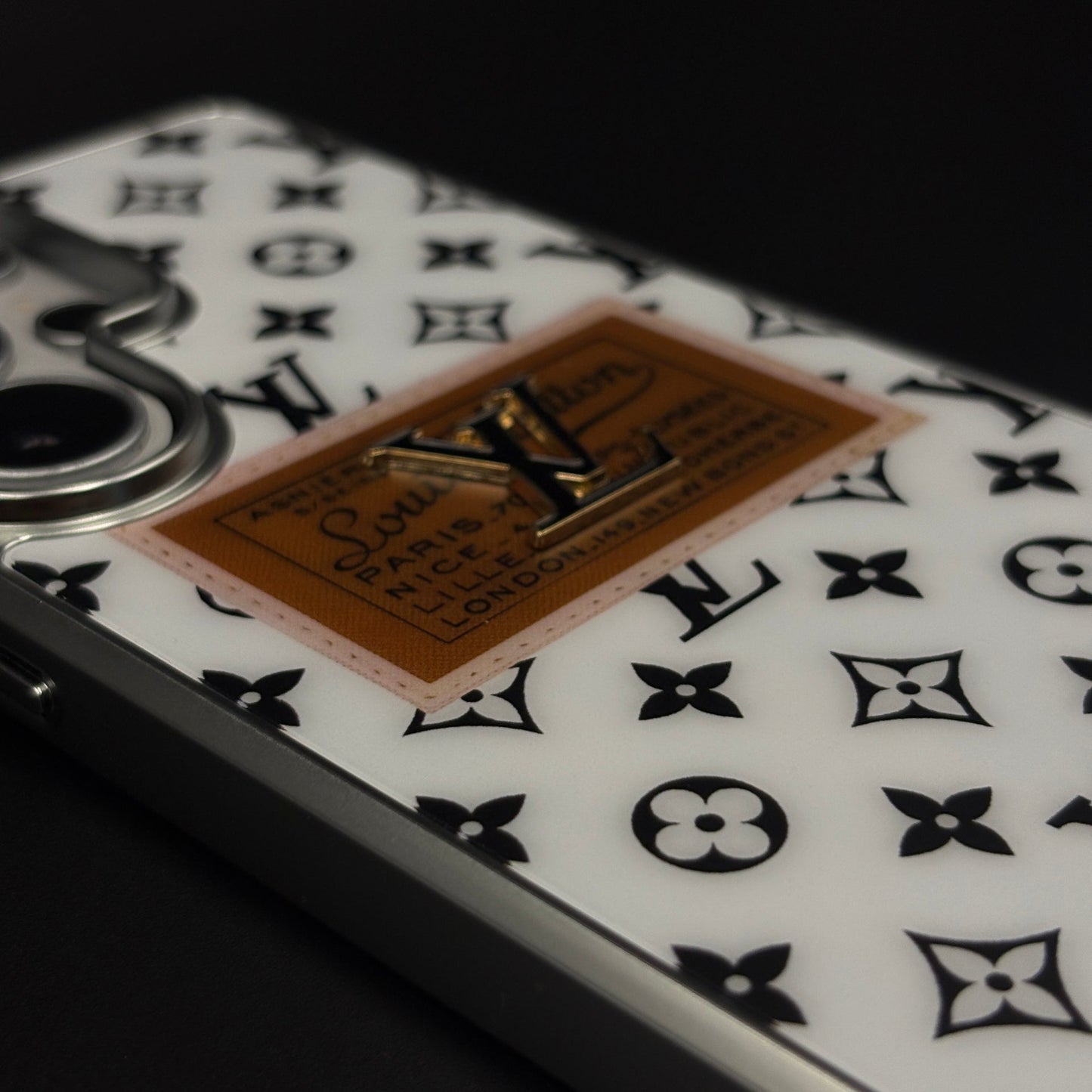 Luxury Fashion Brand Monogram Metal Style Frame Case Cover for Samsung Galaxy S26 Ultra