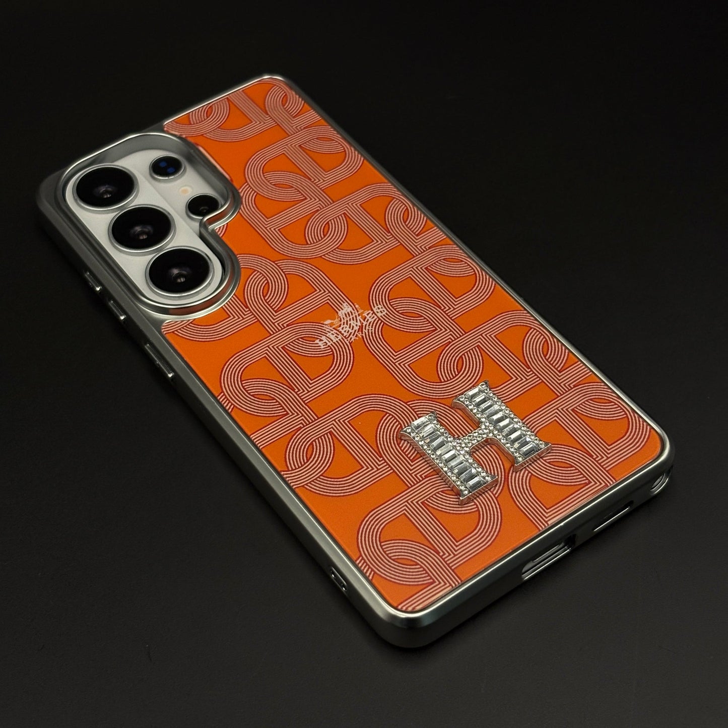 Luxury Branded Metal Initial Mobile Case Cover for Samsung Galaxy S26 Ultra