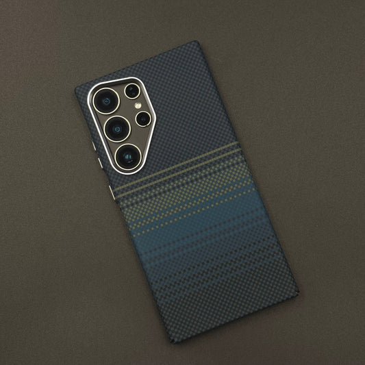 Samsung Galaxy S25 Ultra Teal Premium Slim Case | Rare Aramid Texture Finish | Real Carbon Fibre Feel | Hidden MagSafe