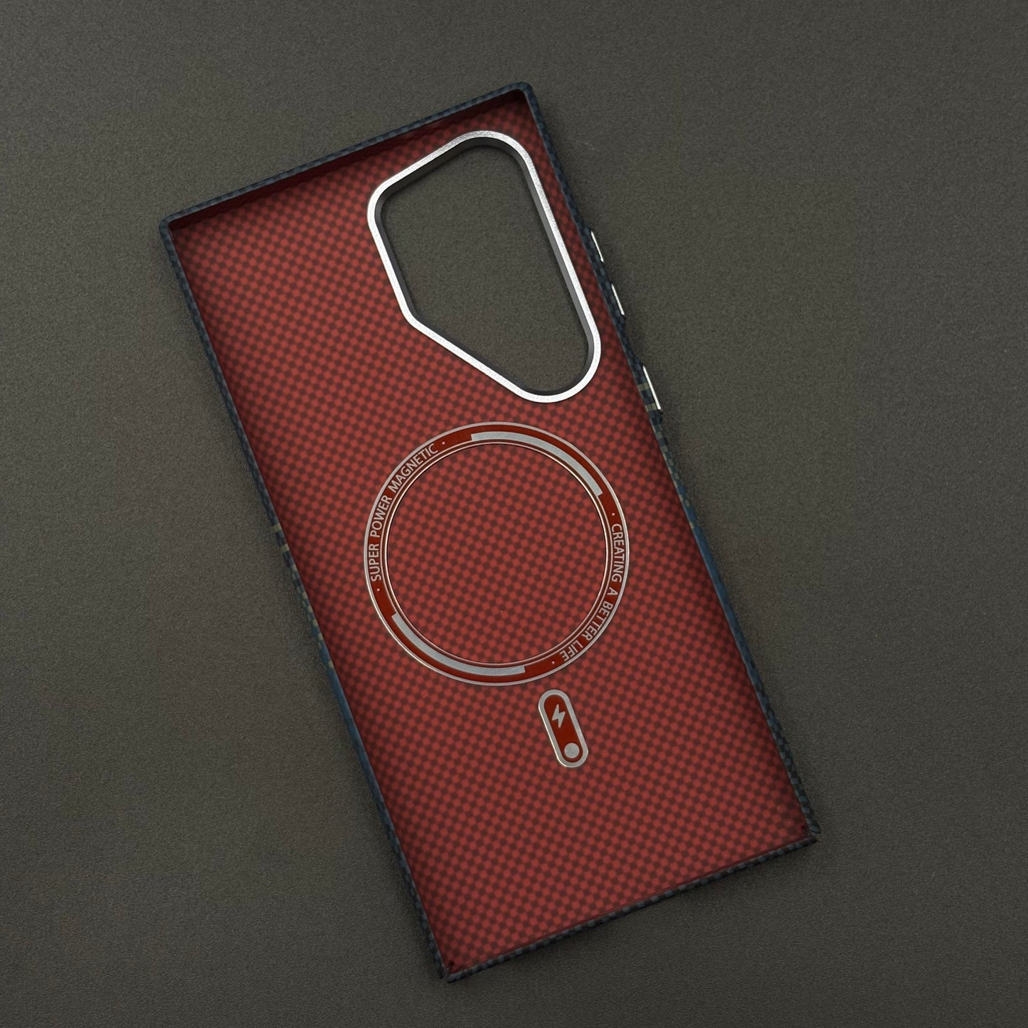 Samsung Galaxy S25 Ultra Brown Premium Slim Case | Rare Aramid Texture Finish | Real Carbon Fibre Feel | Hidden MagSafe