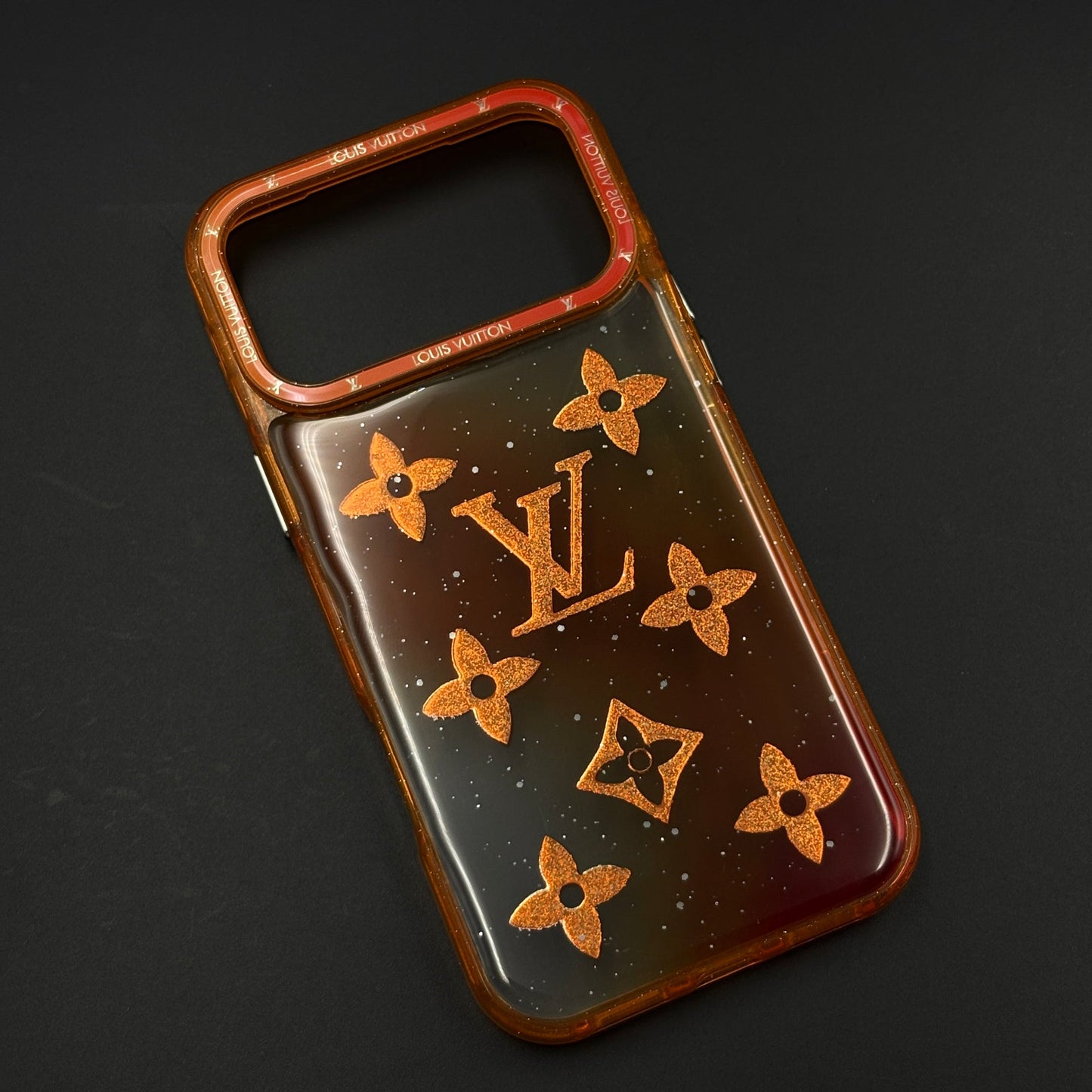 Luxury Fashion Brand Orange Gradient Monogram Case for iPhone 17 Series