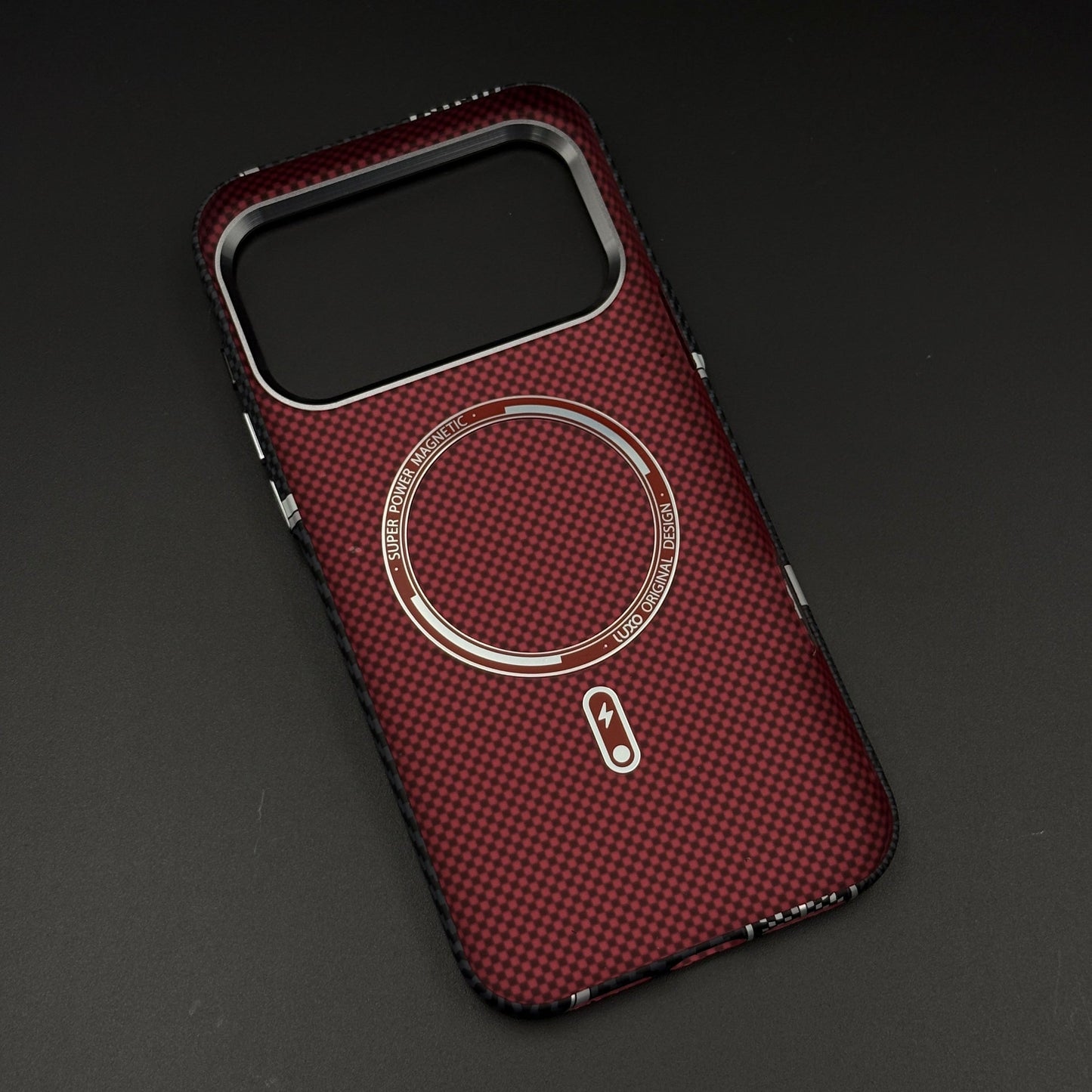 Striped White Slim Mobile Case Cover for iPhone 17 Series | Rare Aramid Texture Finish | Real Carbon Fibre Feel | Hidden MagSafe