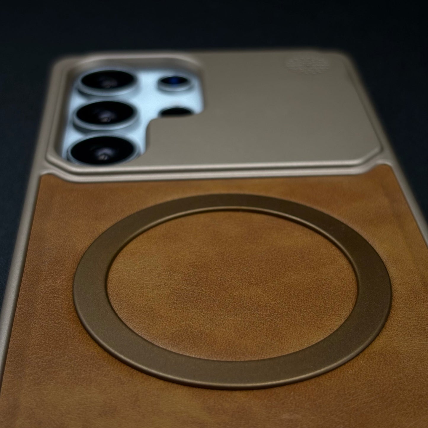 Luxury Leather MagSafe Case for Samsung Galaxy S25 Ultra | AeroFlex Hard Borderless Design