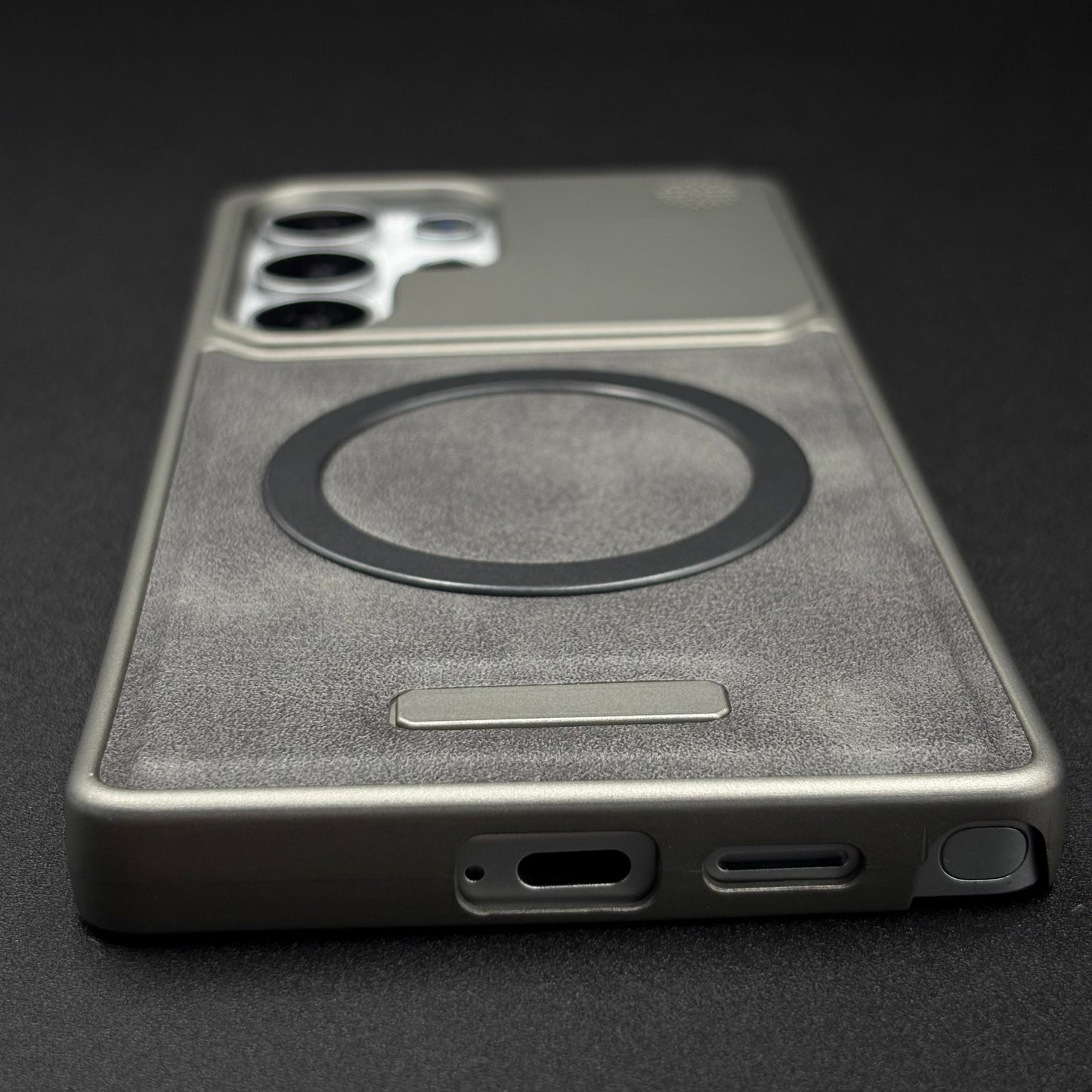 Luxury Leather MagSafe Case for Samsung Galaxy S25 Ultra | AeroFlex Hard Borderless Design