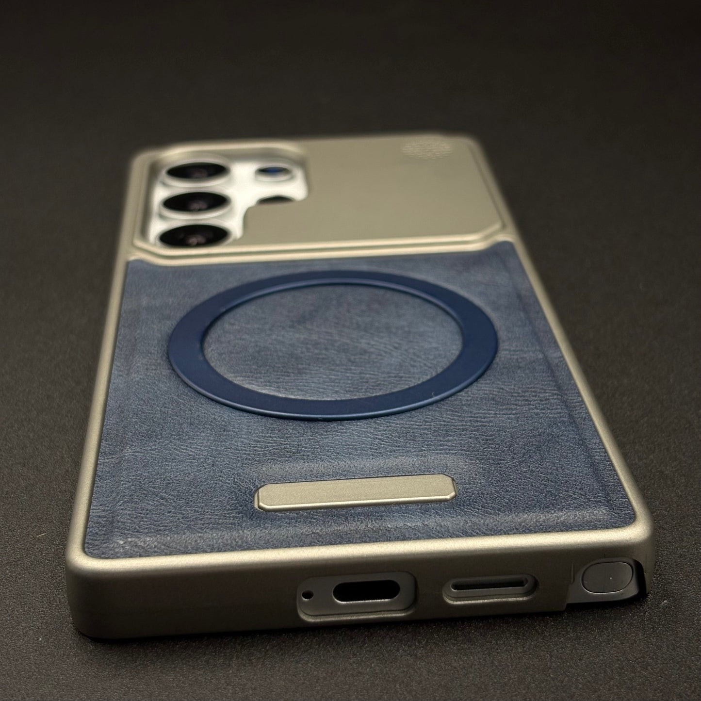 Luxury Leather MagSafe Case for Samsung Galaxy S25 Ultra | AeroFlex Hard Borderless Design
