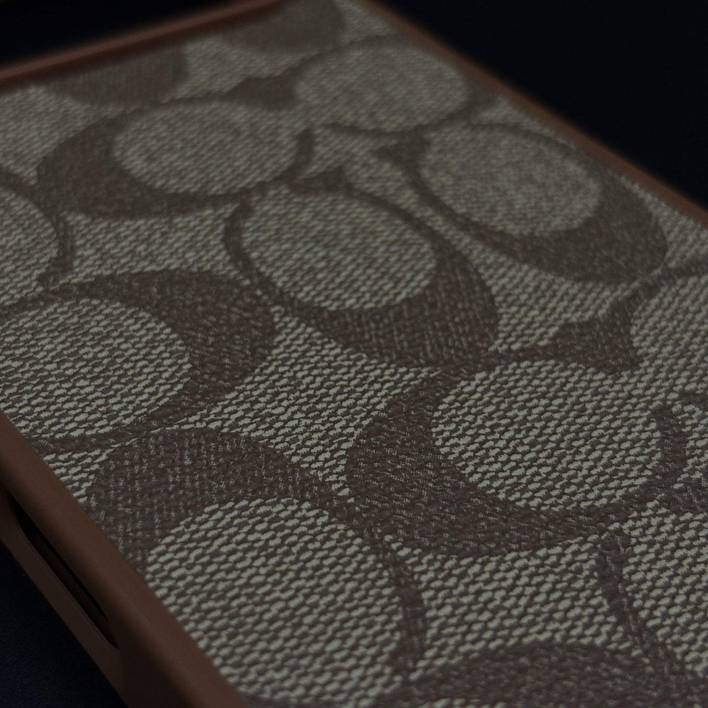 CC Pattern PU Leather Side Silicone Case for iPhone 17 Series | Monogram Soft Touch Protection
