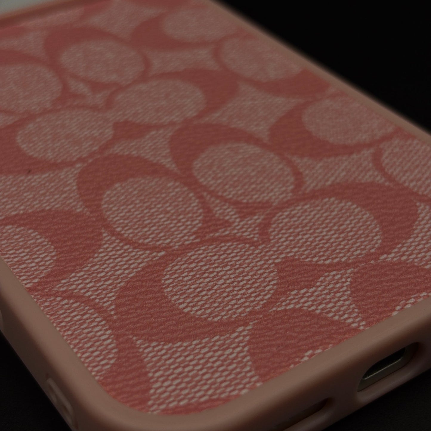 CC Pattern PU Leather Side Silicone Case for iPhone 17 Series | Monogram Soft Touch Protection
