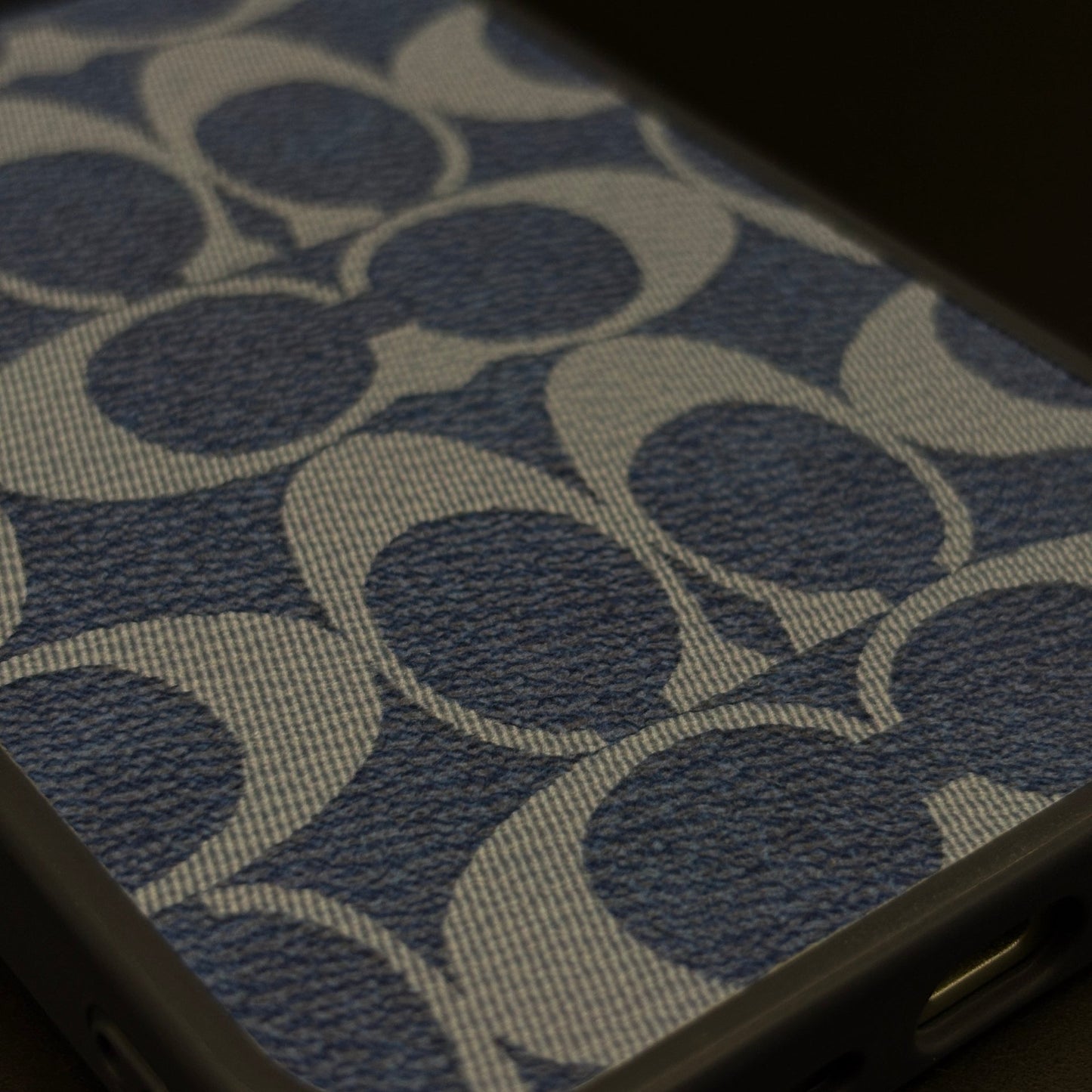 CC Pattern PU Leather Side Silicone Case for iPhone 17 Series | Monogram Soft Touch Protection
