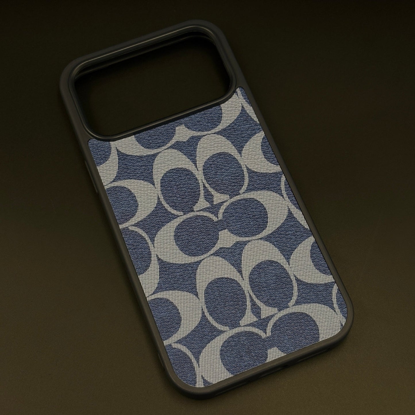 CC Pattern PU Leather Side Silicone Case for iPhone 17 Series | Monogram Soft Touch Protection