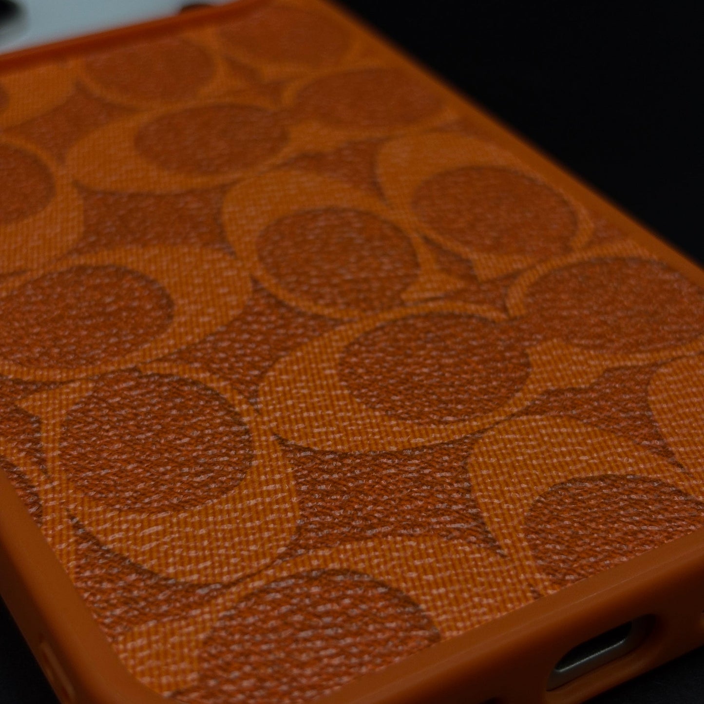 CC Pattern PU Leather Side Silicone Case for iPhone 17 Series | Monogram Soft Touch Protection