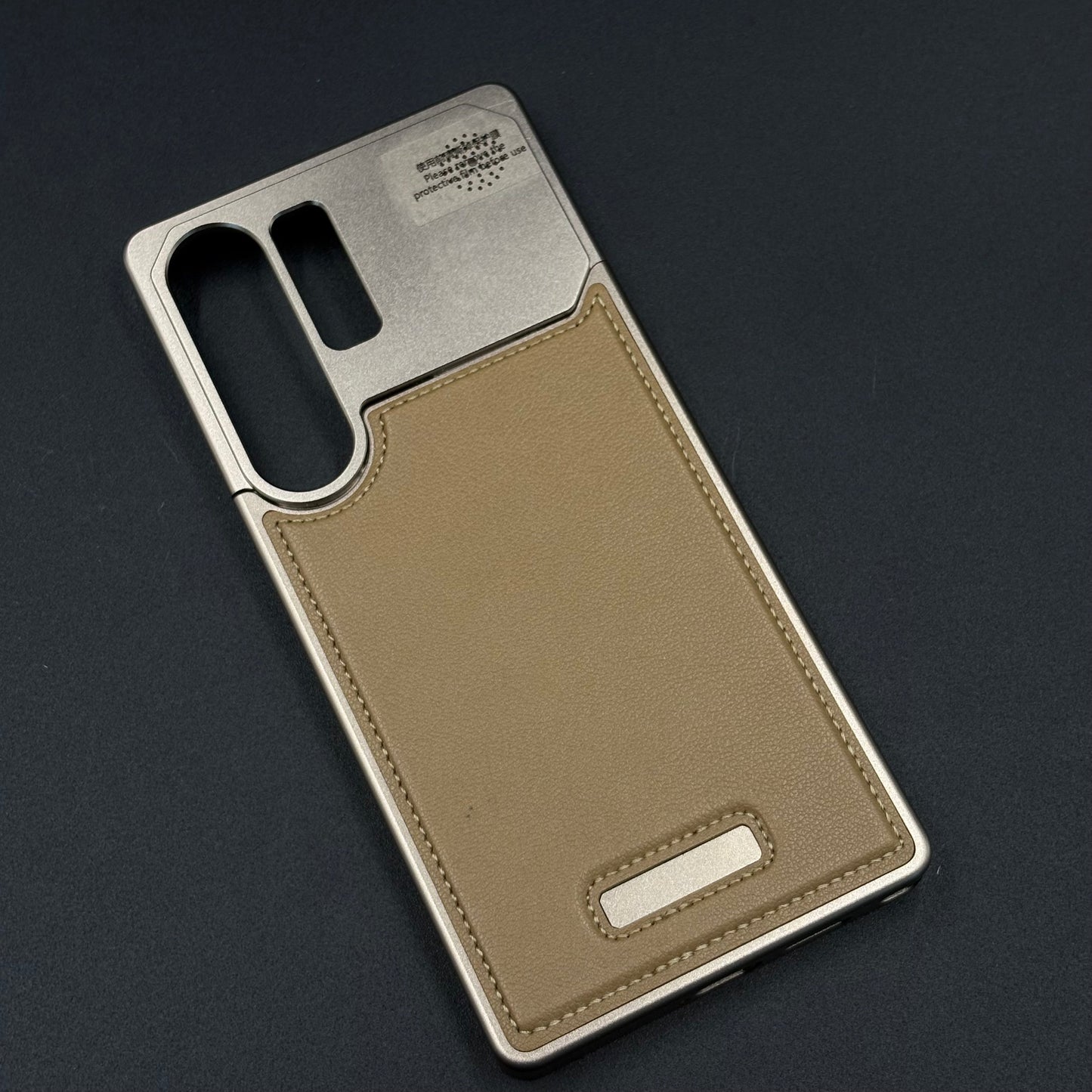 AeroFlex Aluminium Leather Case Hidden Magsafe for Samsung Galaxy S24 Ultra | Premium Metallic Frame | Hybrid Back Cover