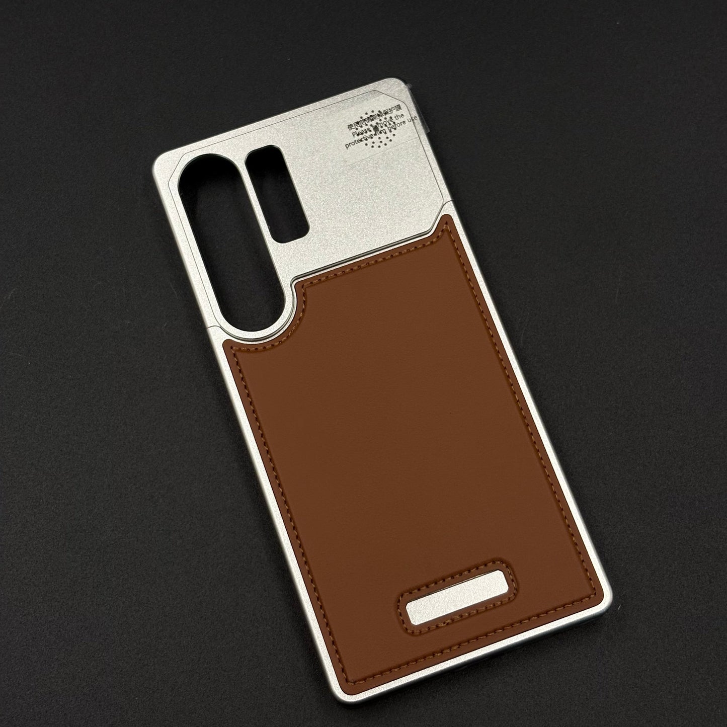 AeroFlex Aluminium Leather Case Hidden Magsafe for Samsung Galaxy S24 Ultra | Premium Metallic Frame | Hybrid Back Cover