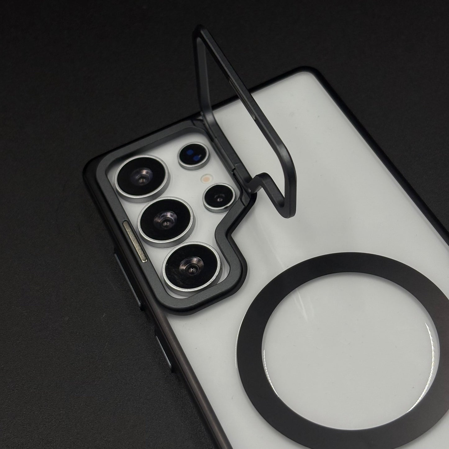 Luxury MagSafe Case for Samsung Galaxy S25 Ultra | Hard PC | Metal Camera Bump | Built-In Kickstand