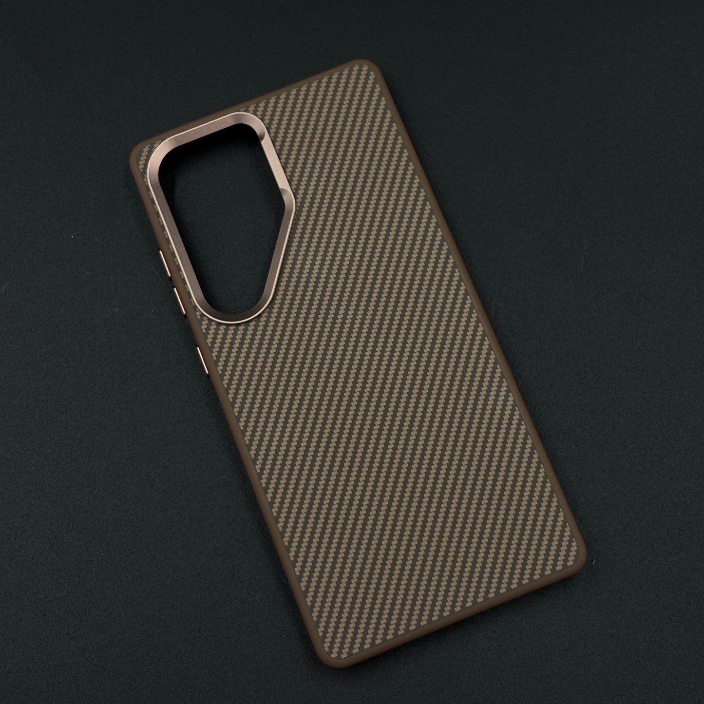 Carbon Fiber Case with Hidden Magsafe for Samsung Galaxy S25 Ultra | Metallic Camera Guard | Slim Magnetic Luxury Protection