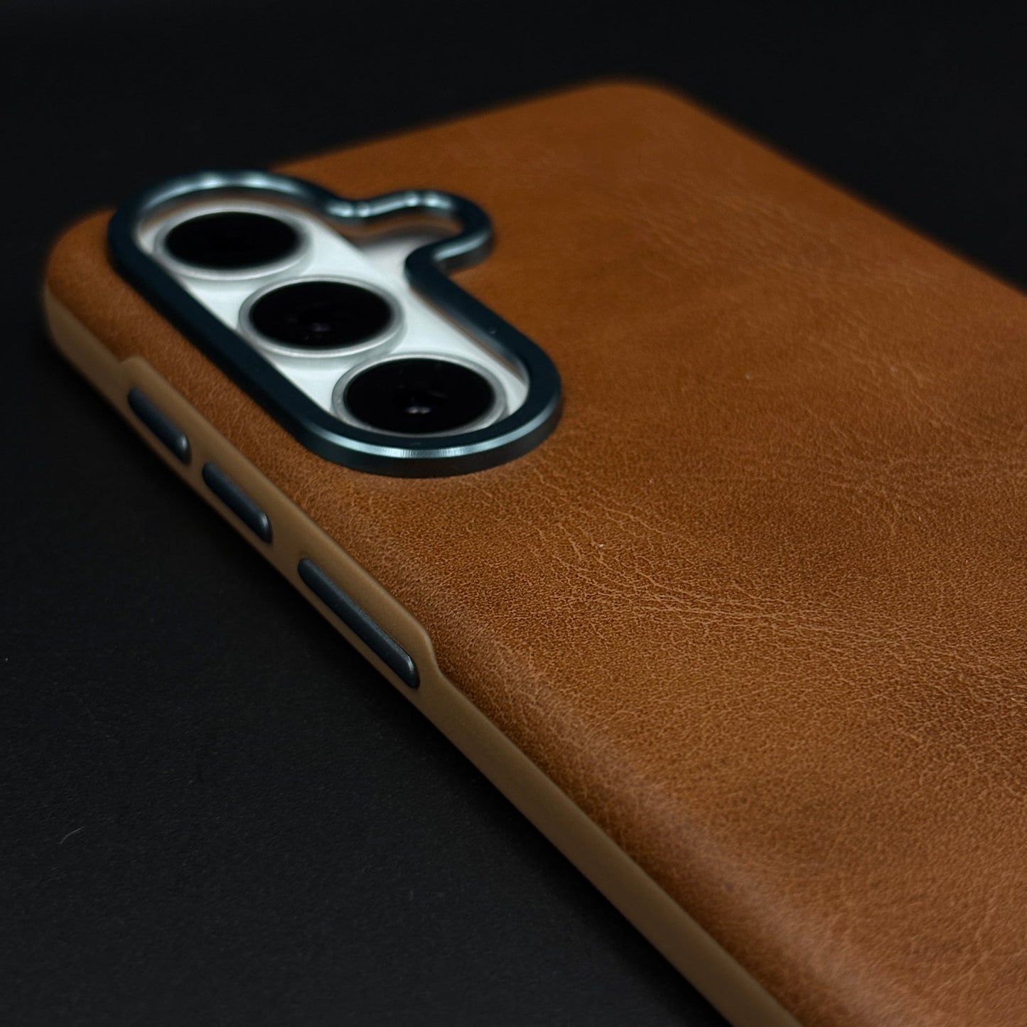 Luxury Leather Raised Bezel Camera Protection Case Cover for Samsung Galaxy S26