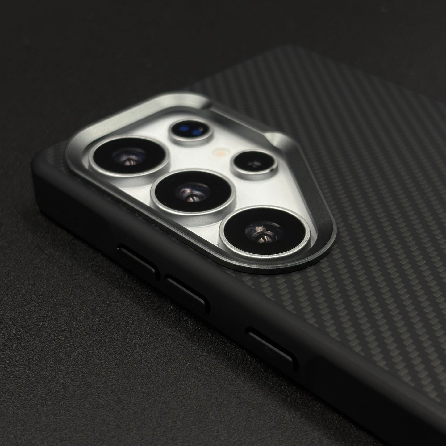 Carbon Fiber Case with Hidden Magsafe for Samsung Galaxy S25 Ultra | Metallic Camera Guard | Slim Magnetic Luxury Protection