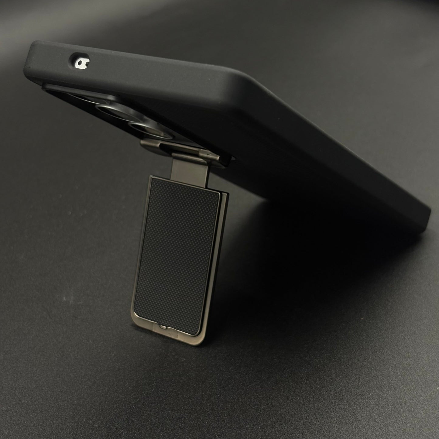 Dotted Leather Feel Case with Foldable Stand for Samsung Galaxy S23 Ultra | Premium Grip | Kickstand Style