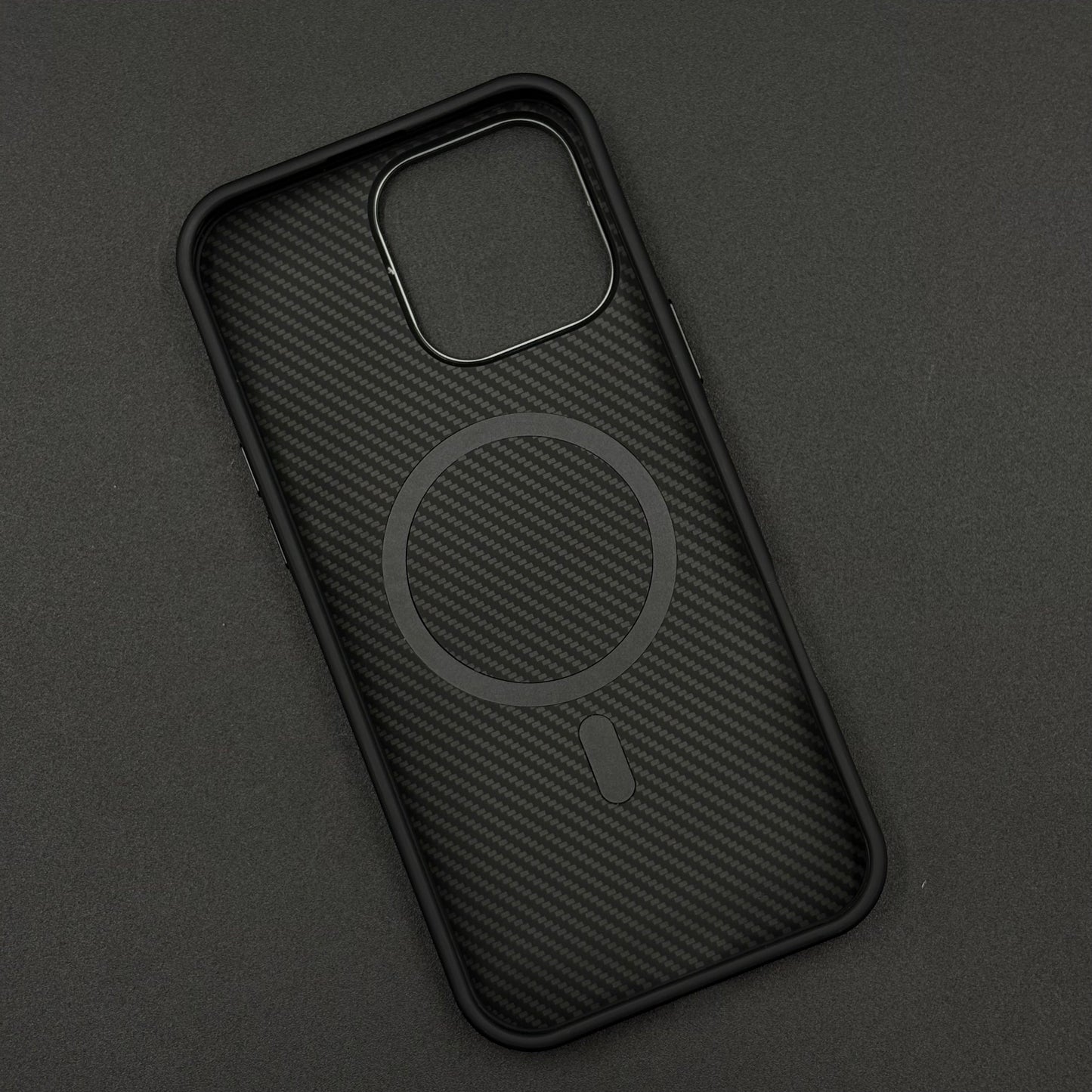 Carbon Fiber Case with Hidden Magsafe for iPhone Series | Metallic Camera Guard | Slim Magnetic Luxury Protection