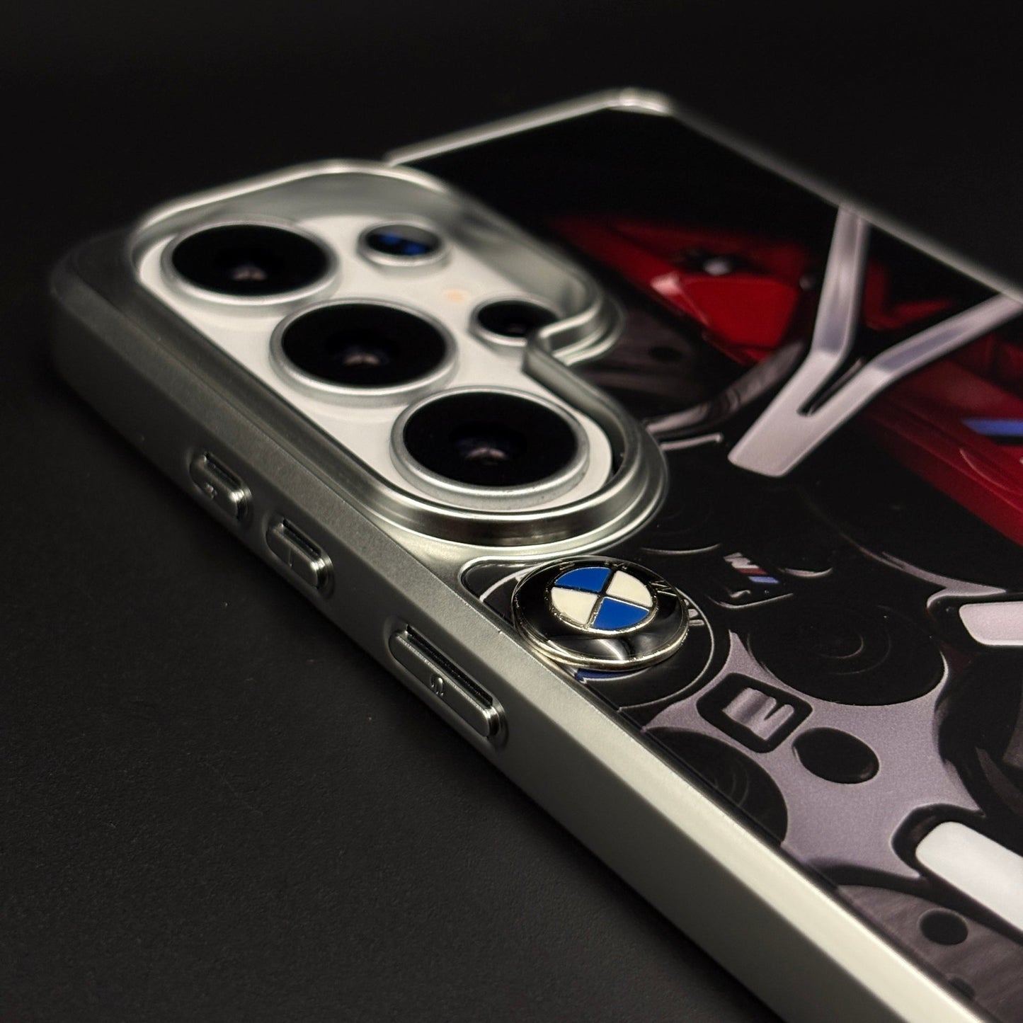 Luxury Motorsport Inspired Brand M Performance Metal Frame Case for Samsung Galaxy S26 Ultra