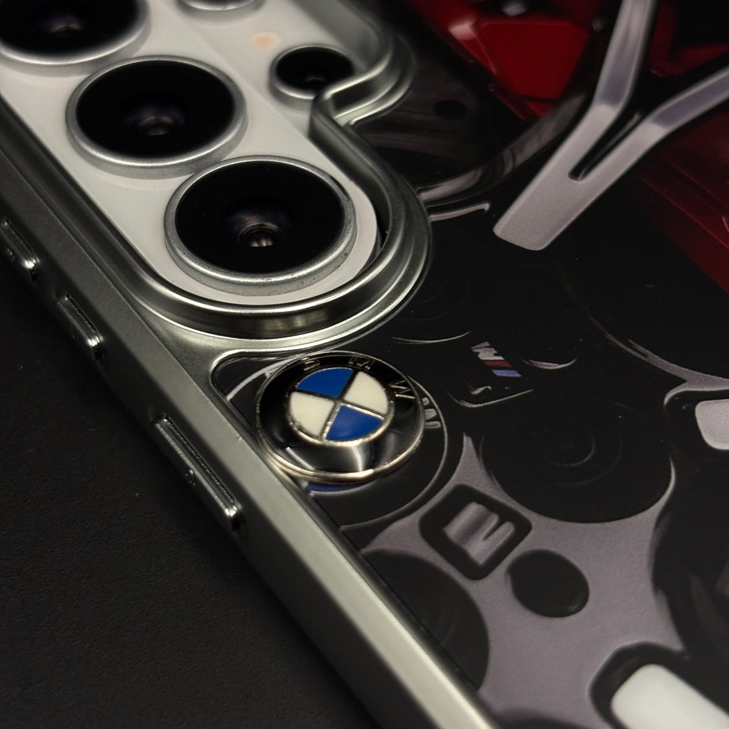 Luxury Motorsport Inspired Brand M Performance Metal Frame Case for Samsung Galaxy S26 Ultra