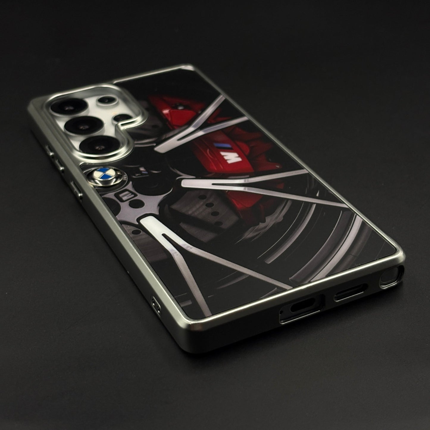 Luxury Motorsport Inspired Brand M Performance Metal Frame Case for Samsung Galaxy S25 Ultra