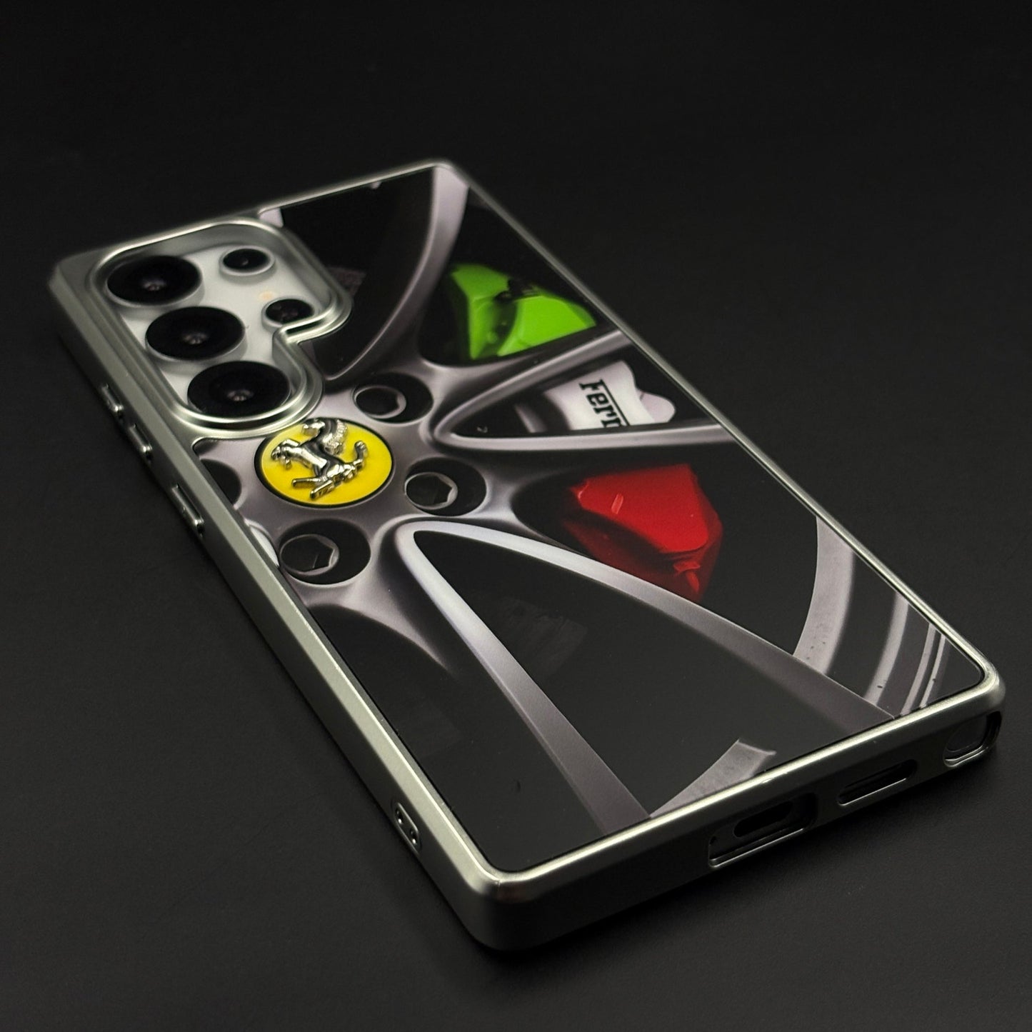 Luxury FR Horse Motorsport Inspired Metal Frame Case for Samsung Galaxy S25 Ultra
