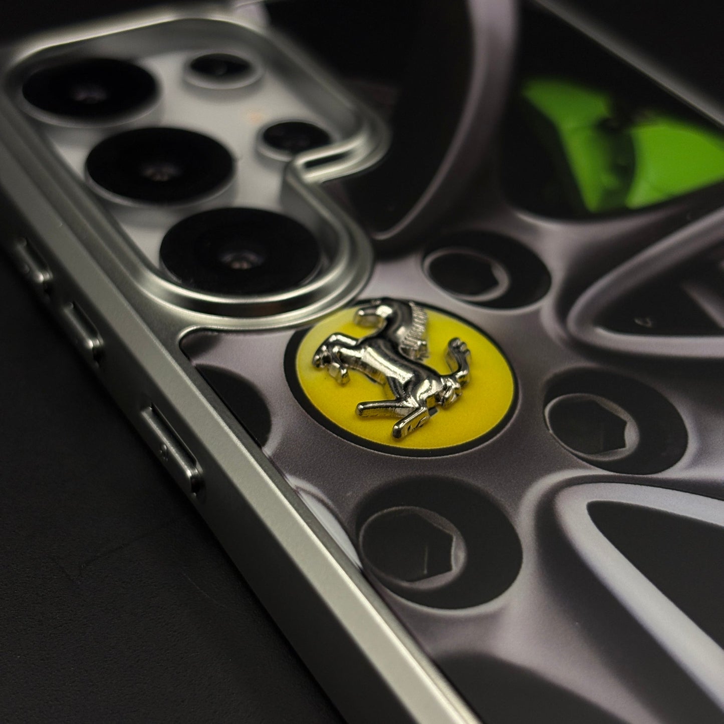 Luxury FR Horse Motorsport Inspired Metal Frame Case for Samsung Galaxy S25 Ultra