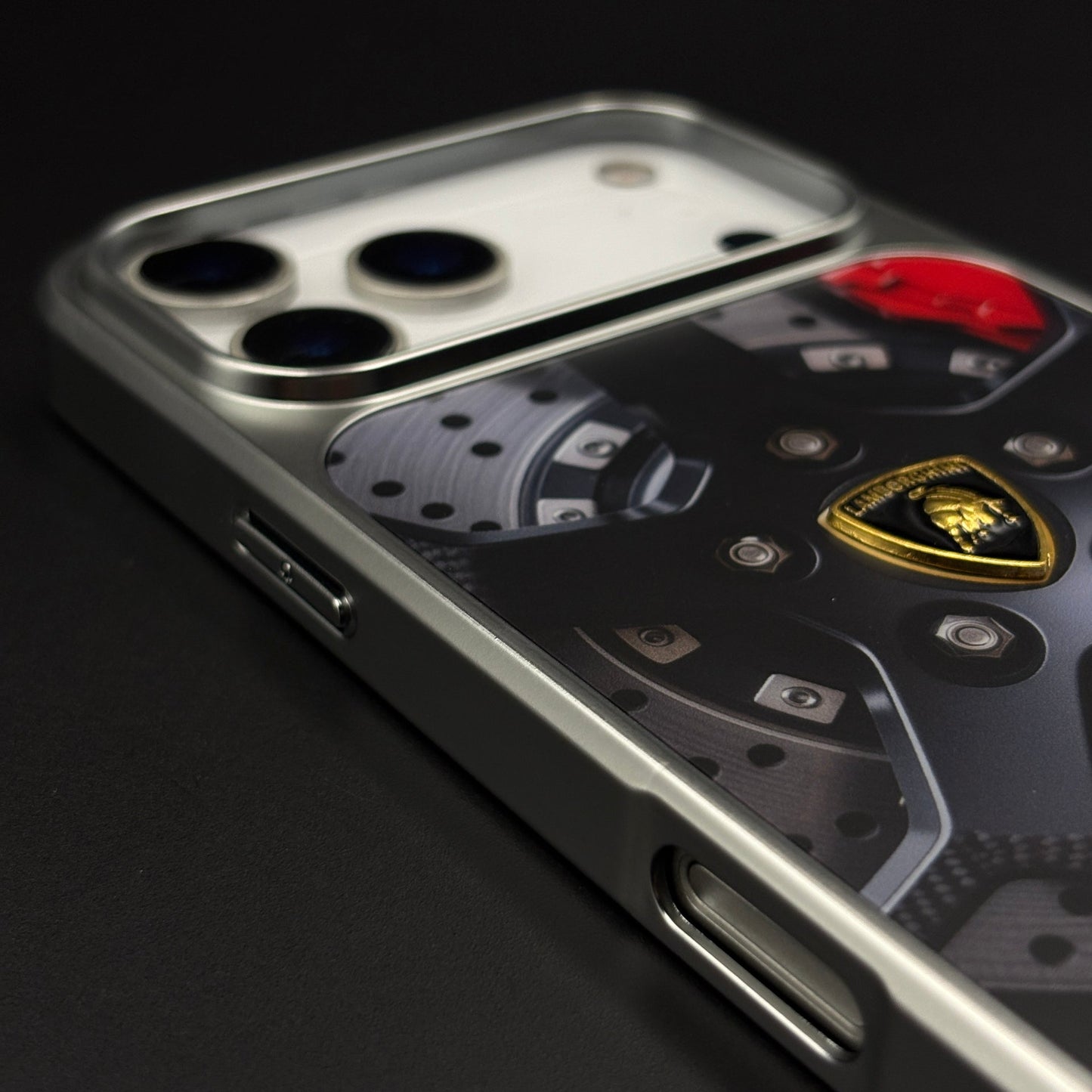 Luxury Motorsport Inspired Lambo Metal Frame Case for iPhone 17 Series