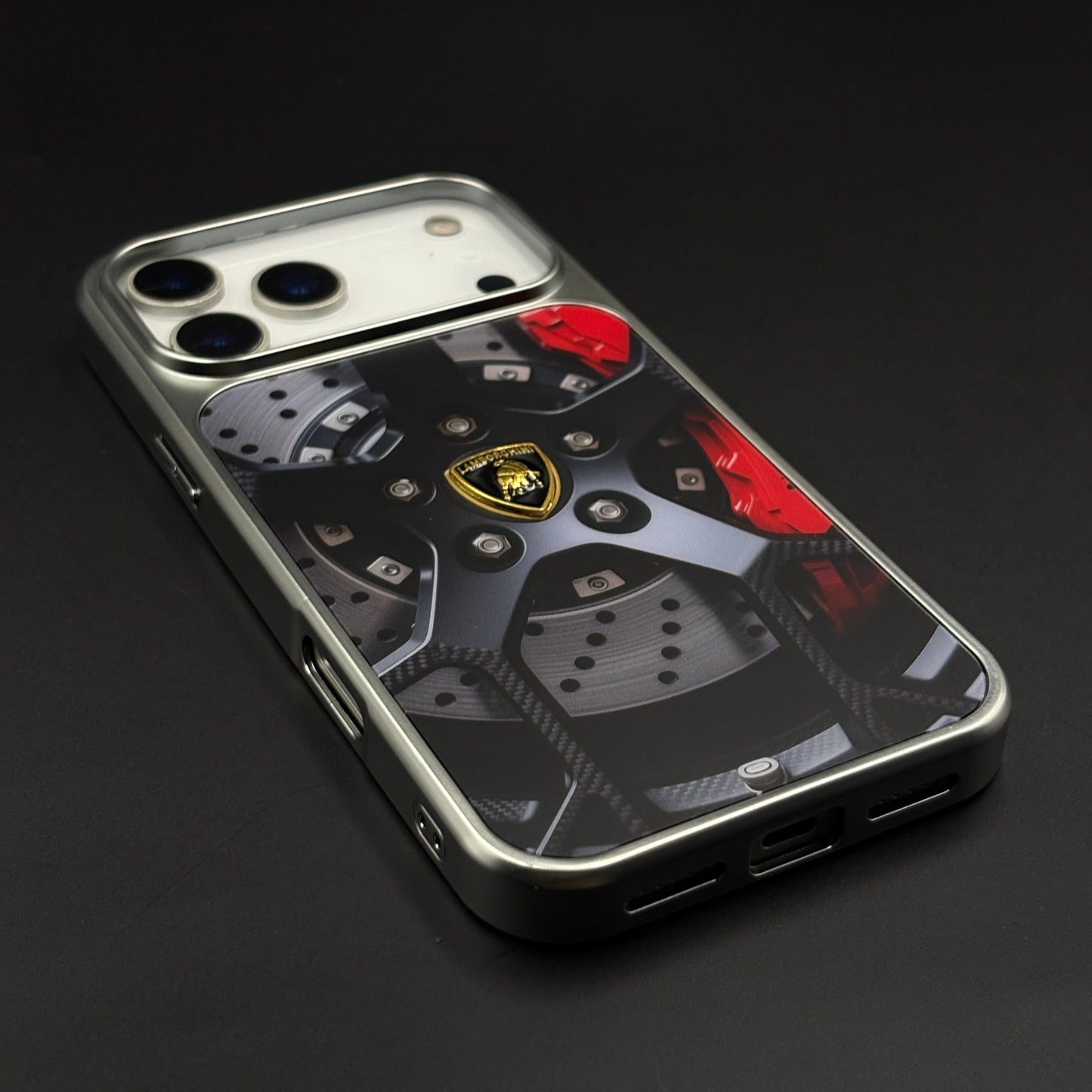 Luxury Motorsport Inspired Lambo Metal Frame Case for iPhone 17 Series