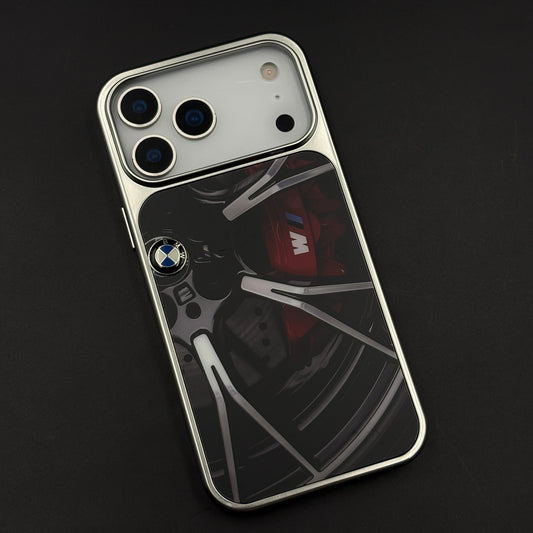 Luxury Motorsport Inspired Brand M Performance Metal Frame Case for iPhone 17 Series