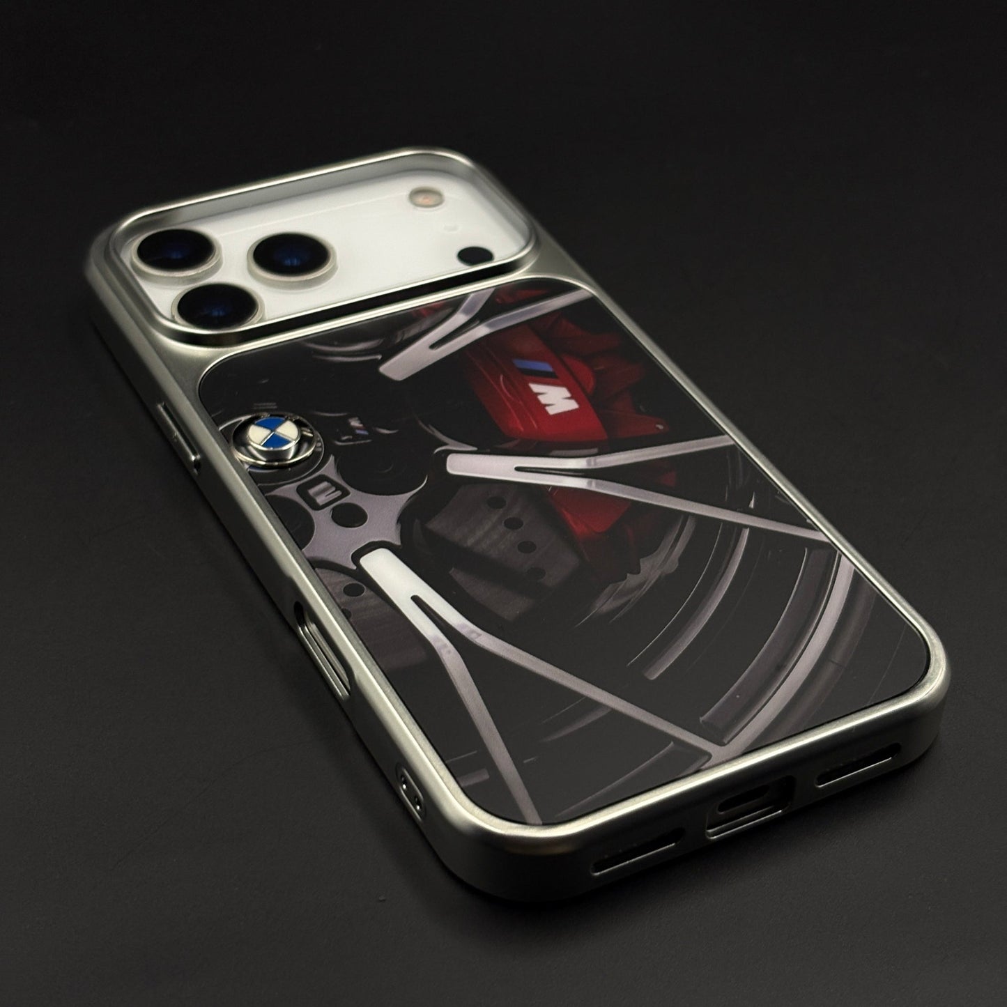 Luxury Motorsport Inspired Brand M Performance Metal Frame Case for iPhone 17 Series