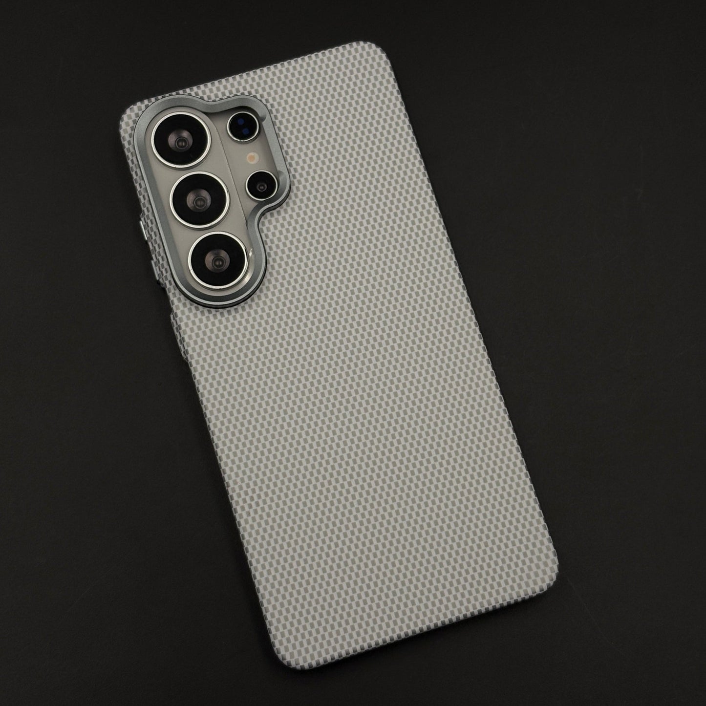 Frost Carbon Grid Dotted Hidden MagSafe Case Cover for Samsung Galaxy S26 Ultra