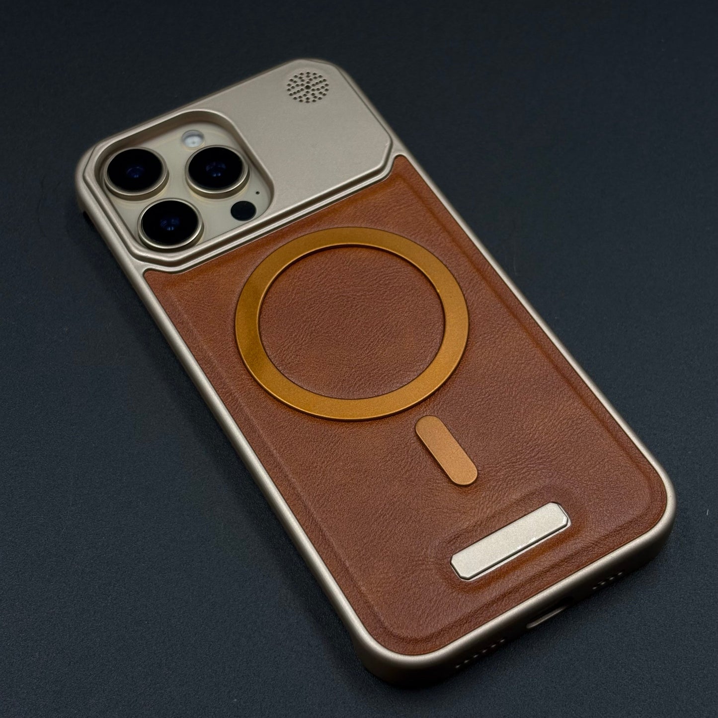 Luxury Leather MagSafe Case for iPhone Series | AeroFlex Hard Borderless Design