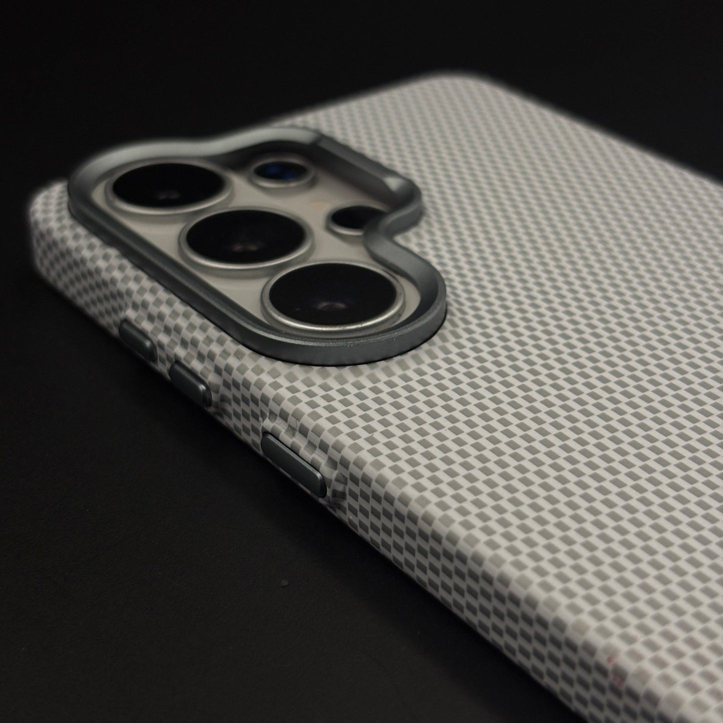 Frost Carbon Grid Dotted Hidden MagSafe Case Cover for Samsung Galaxy S26 Ultra