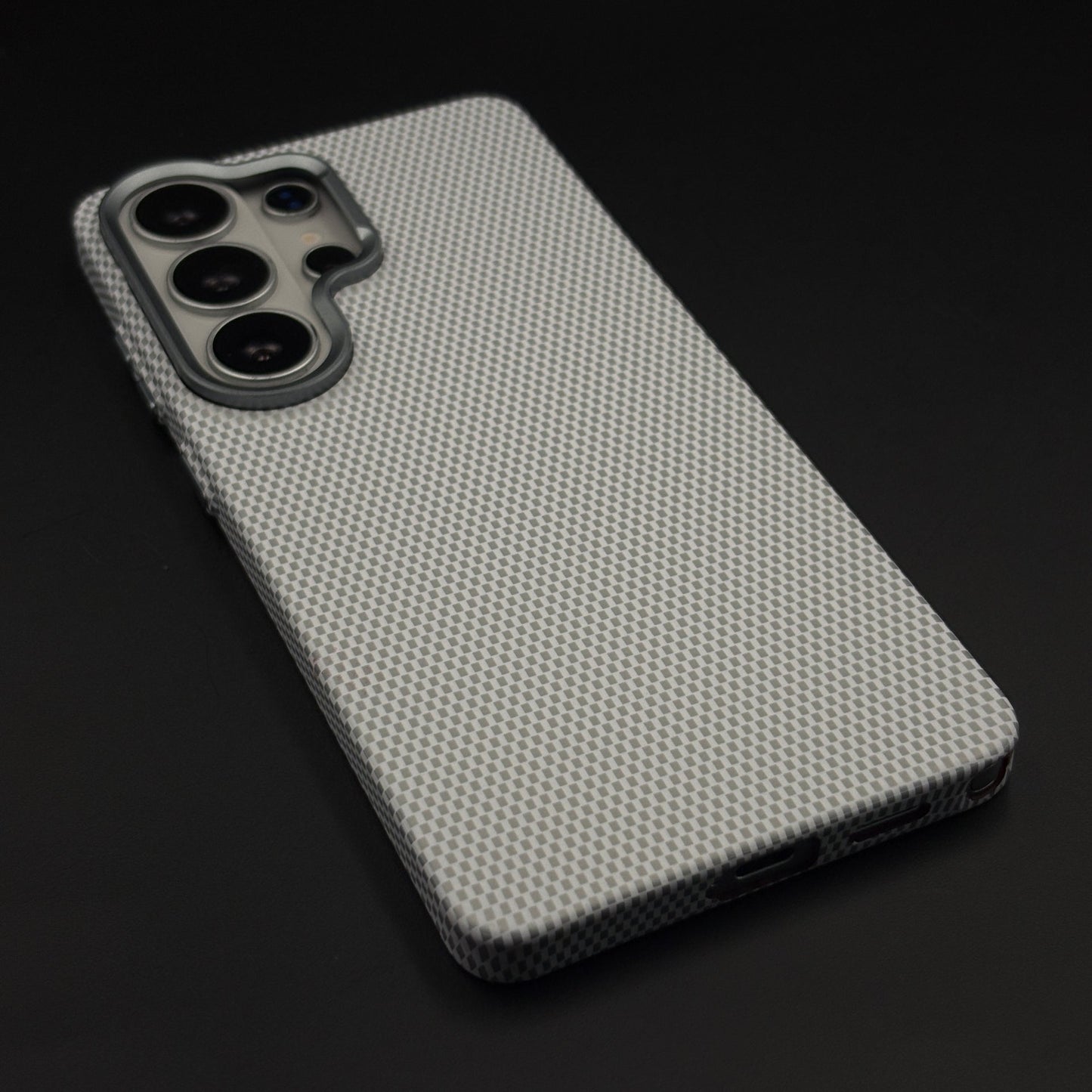 Frost Carbon Grid Dotted Hidden MagSafe Case Cover for Samsung Galaxy S26 Ultra