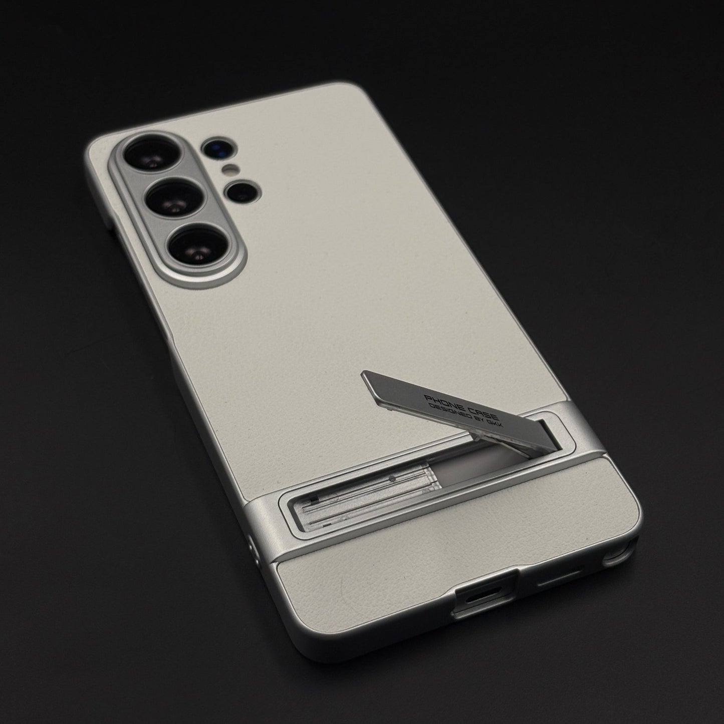 Premium Leather Metal Kickstand Case Cover for Samsung Galaxy S26 Ultra