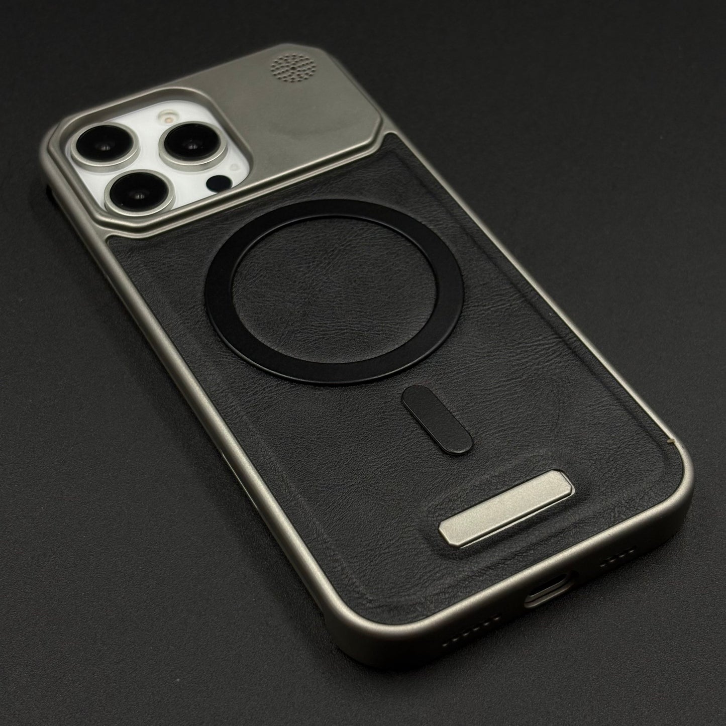 Luxury Leather MagSafe Case for iPhone Series | AeroFlex Hard Borderless Design